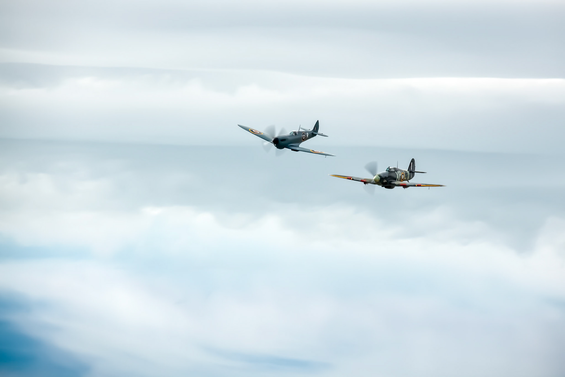 Supermarine Spitfire PR XI PL965 and Hawker Hurricane Mk.IIb