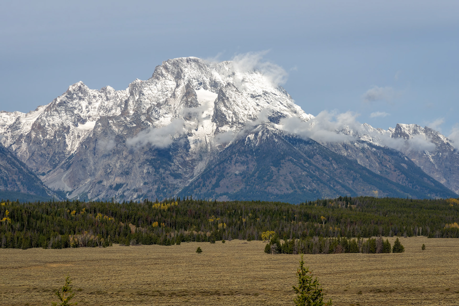 View of the Grand Teton Mountain Range