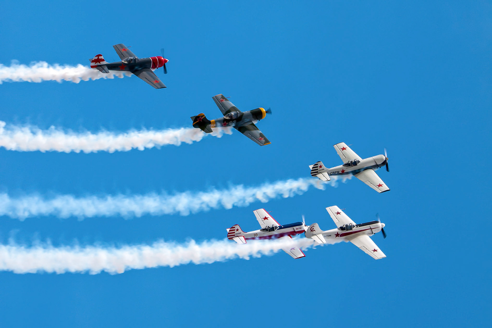 Aerostars Yak 52/50 Aerial Display at Biggin Hill Airshow
