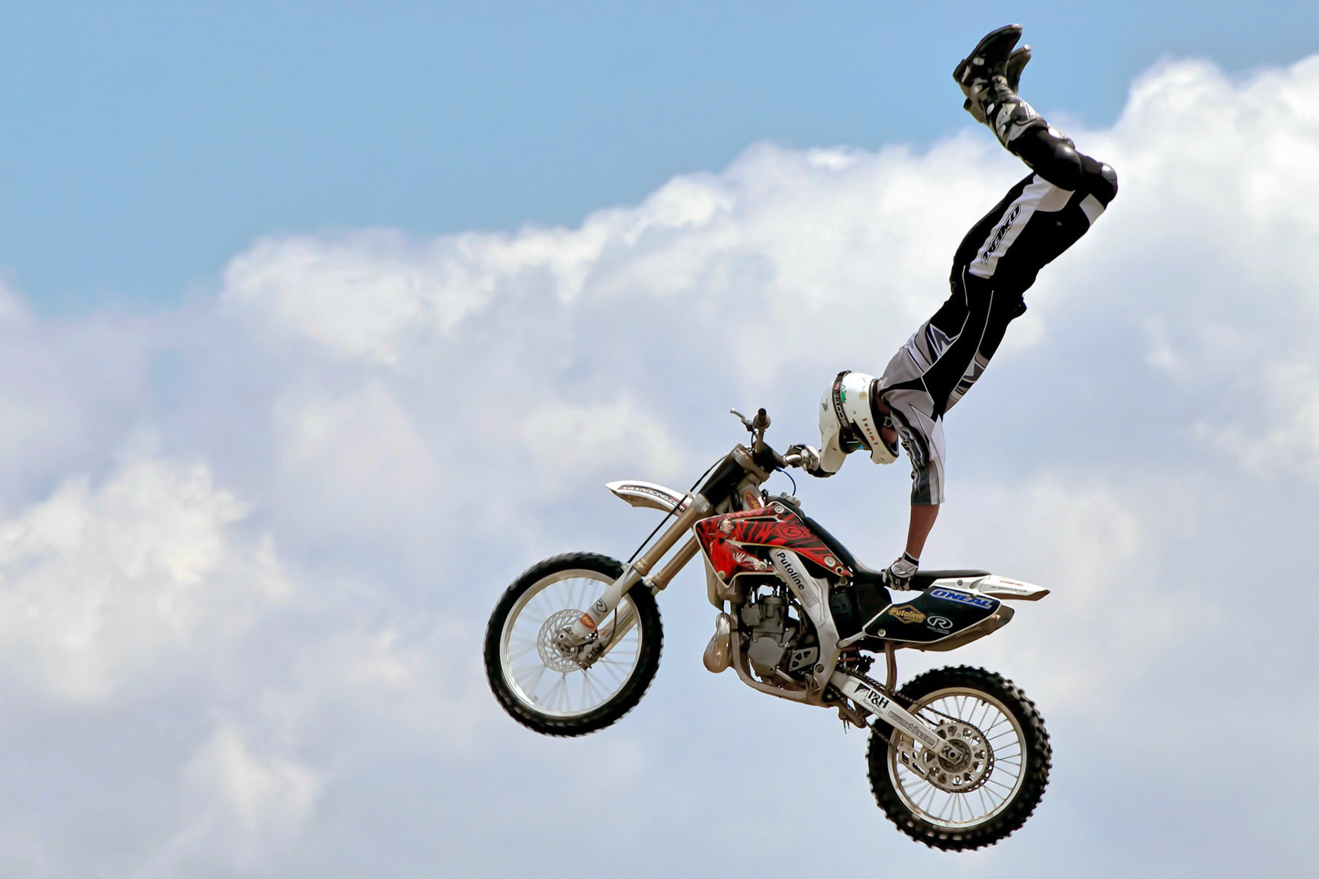 Stunt Motorcyclist at the Hop Farm in Kent