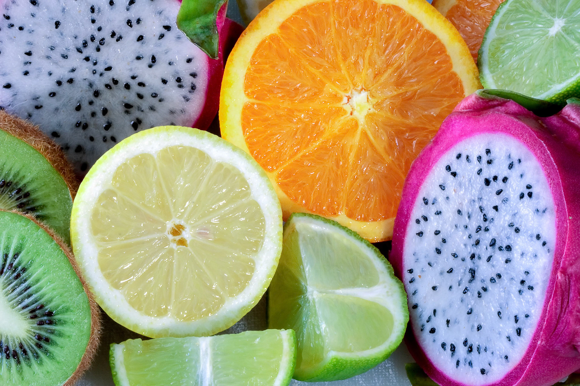 Medley of Different Edible Fruits Ready to Eat