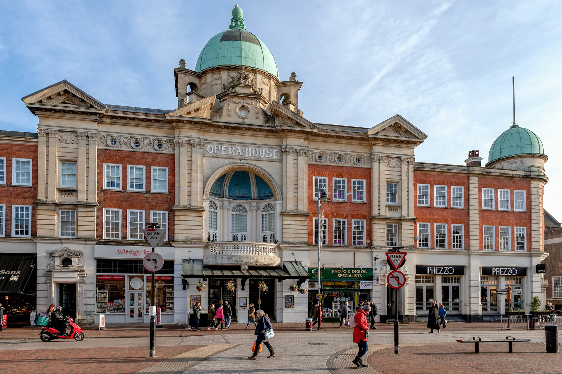TUNBRIDGE WELLS, KENT/UK - JANUARY 4 : View of the Opera House in Royal Tunbridge Wells Kent January 4, 2019. Unidentified people