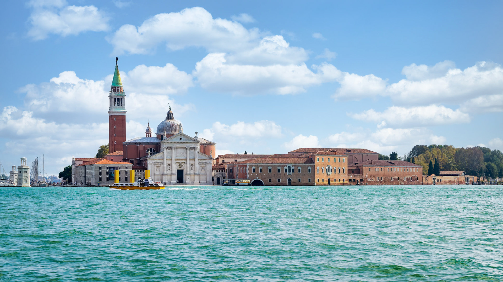 VENICE, ITALY - OCTOBER 12 : View of Isola di San Giorgio Maggiore, Venice on October 12, 2014