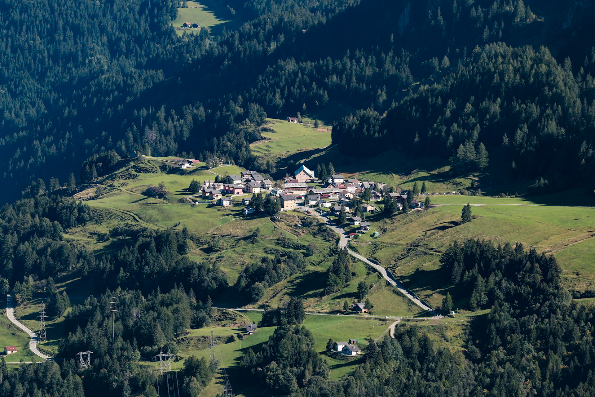 View from the Gotthard Pass in Switzerland