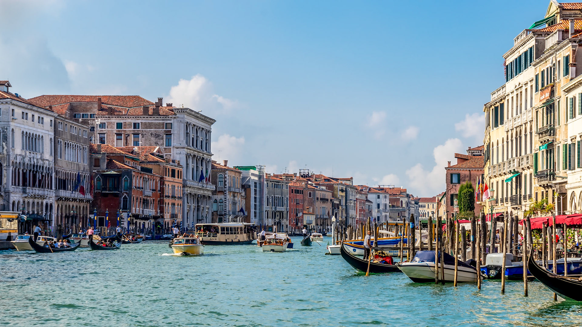 Busy Grand Canal in Venice