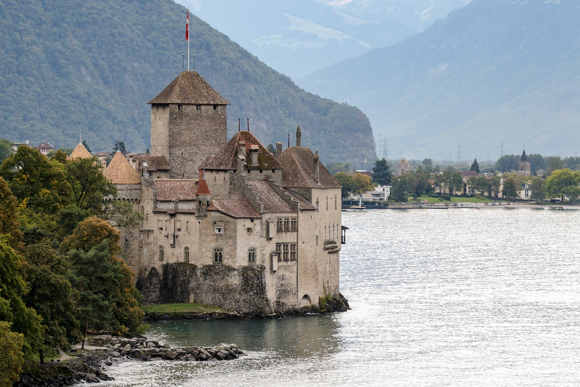 Chateau de Chillon in Montreux Switzerland