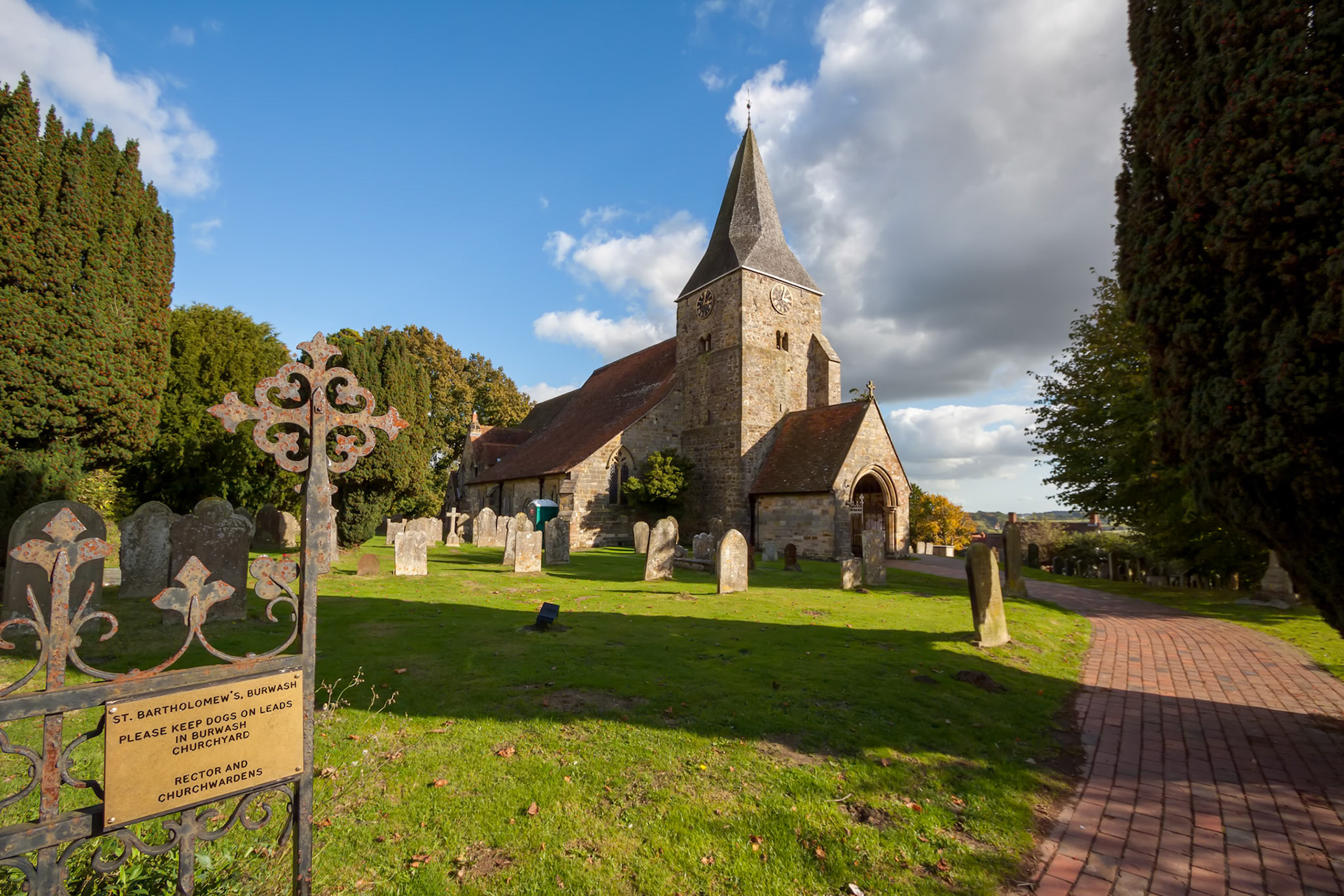 View of St Bartholomews Church in  Burwash