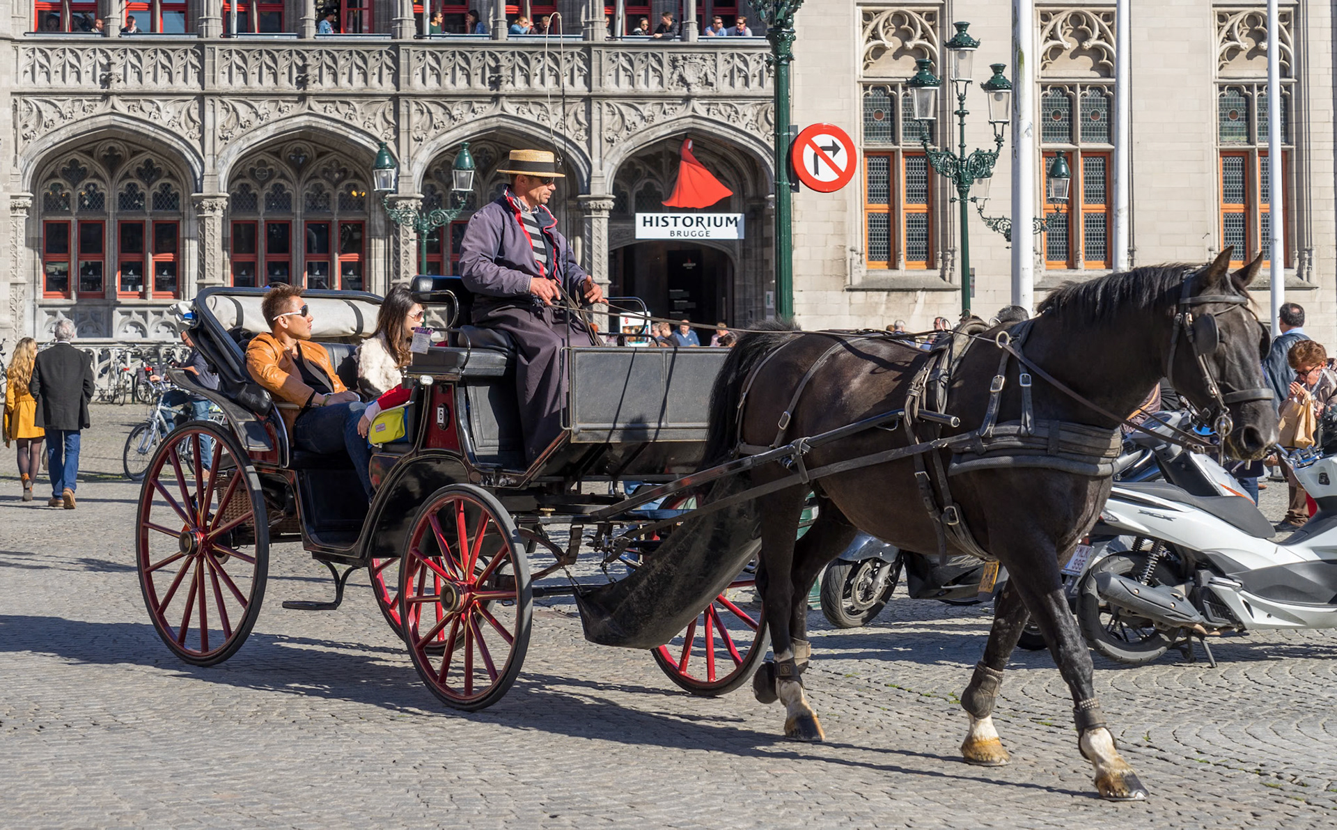 Horse and Carriage in Market Square Bruges