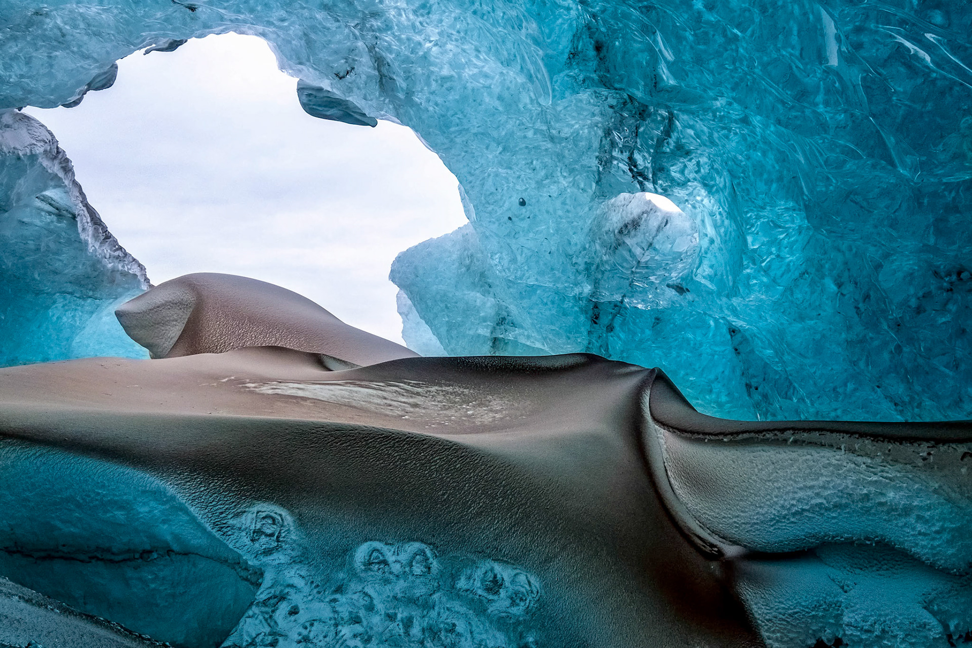 Crystal Ice Cave near Jokulsarlon
