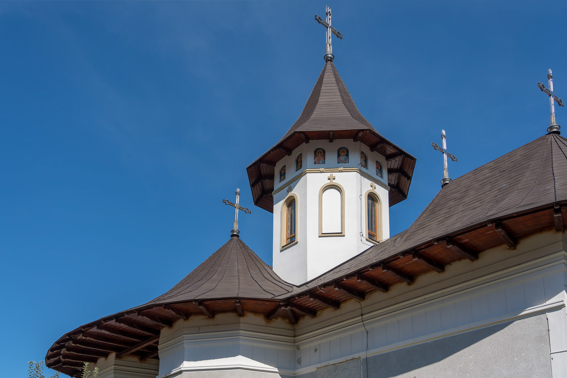 CAMPULUNG MOLDOVENESC, TRANSYLVANIA/ROMANIA - SEPTEMBER 18 : Greek Orthodox Church being renovated in Campulung Moldovenesc Transylvania Romania on September 18, 2018
