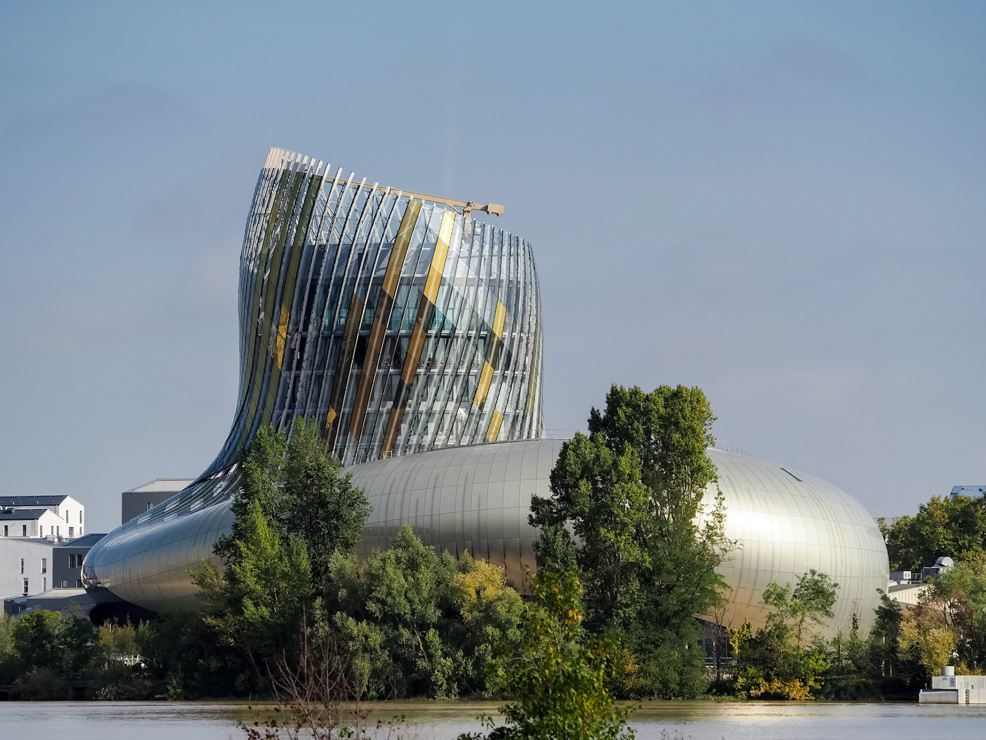 View of La Cite du Vin Building in Bordeaux