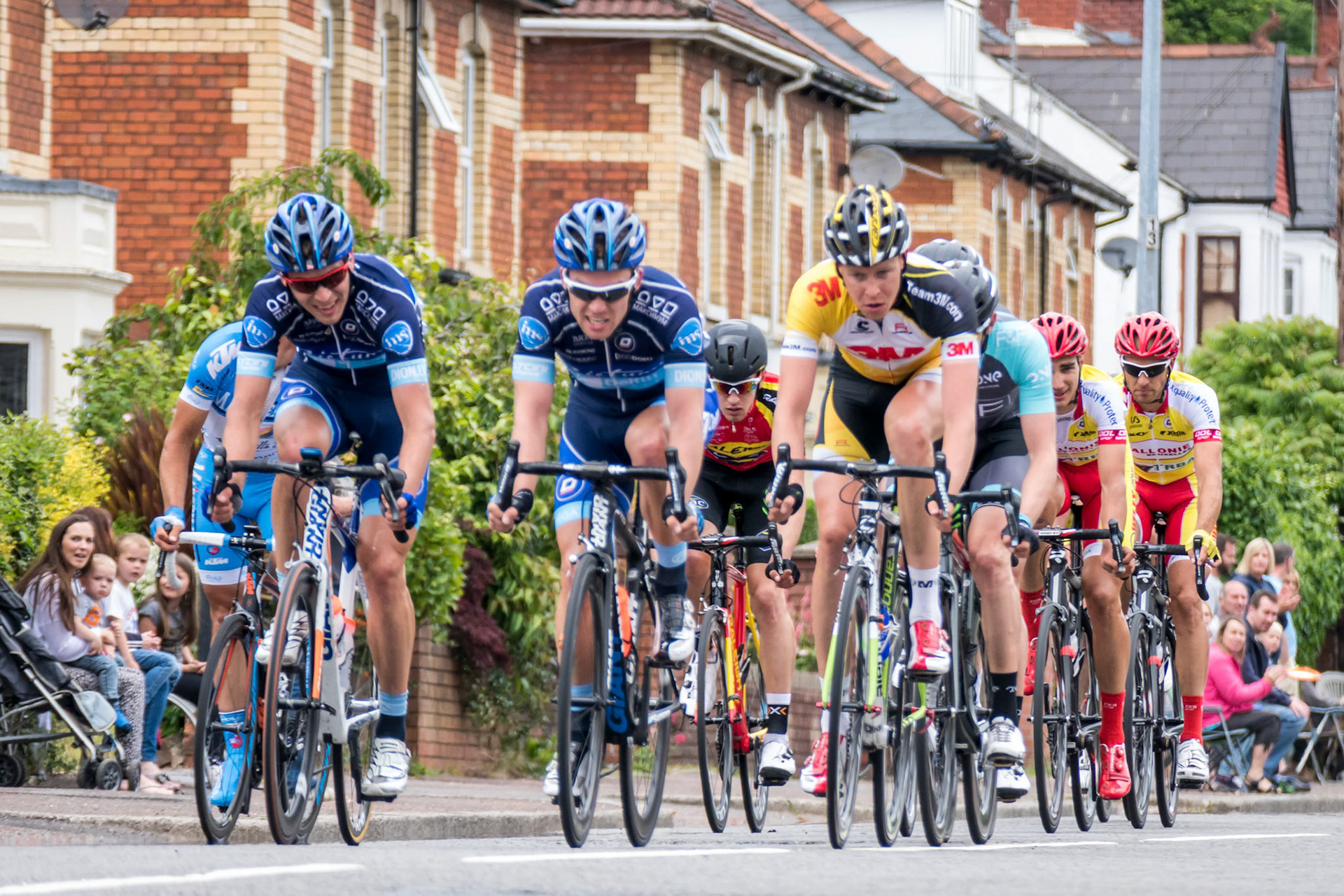 Cyclists Participating in the Velothon Cycling Event in Cardiff