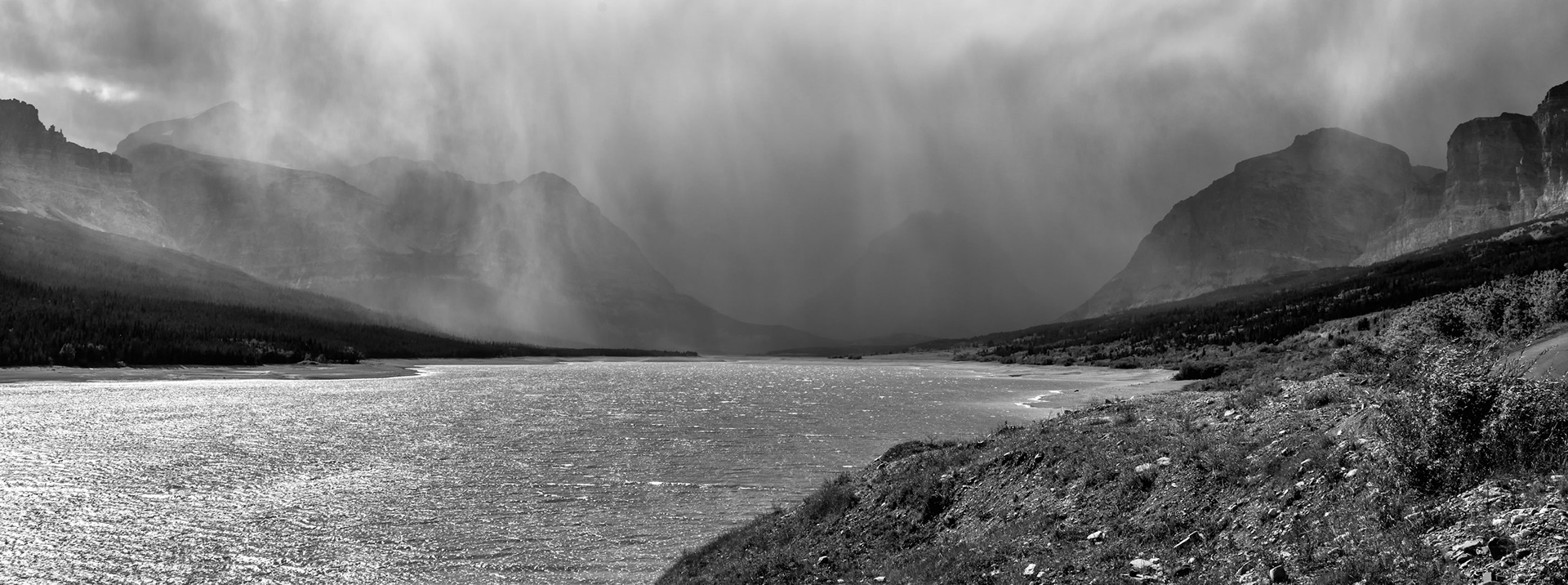 Storm Clouds gathering over Lake Sherburne