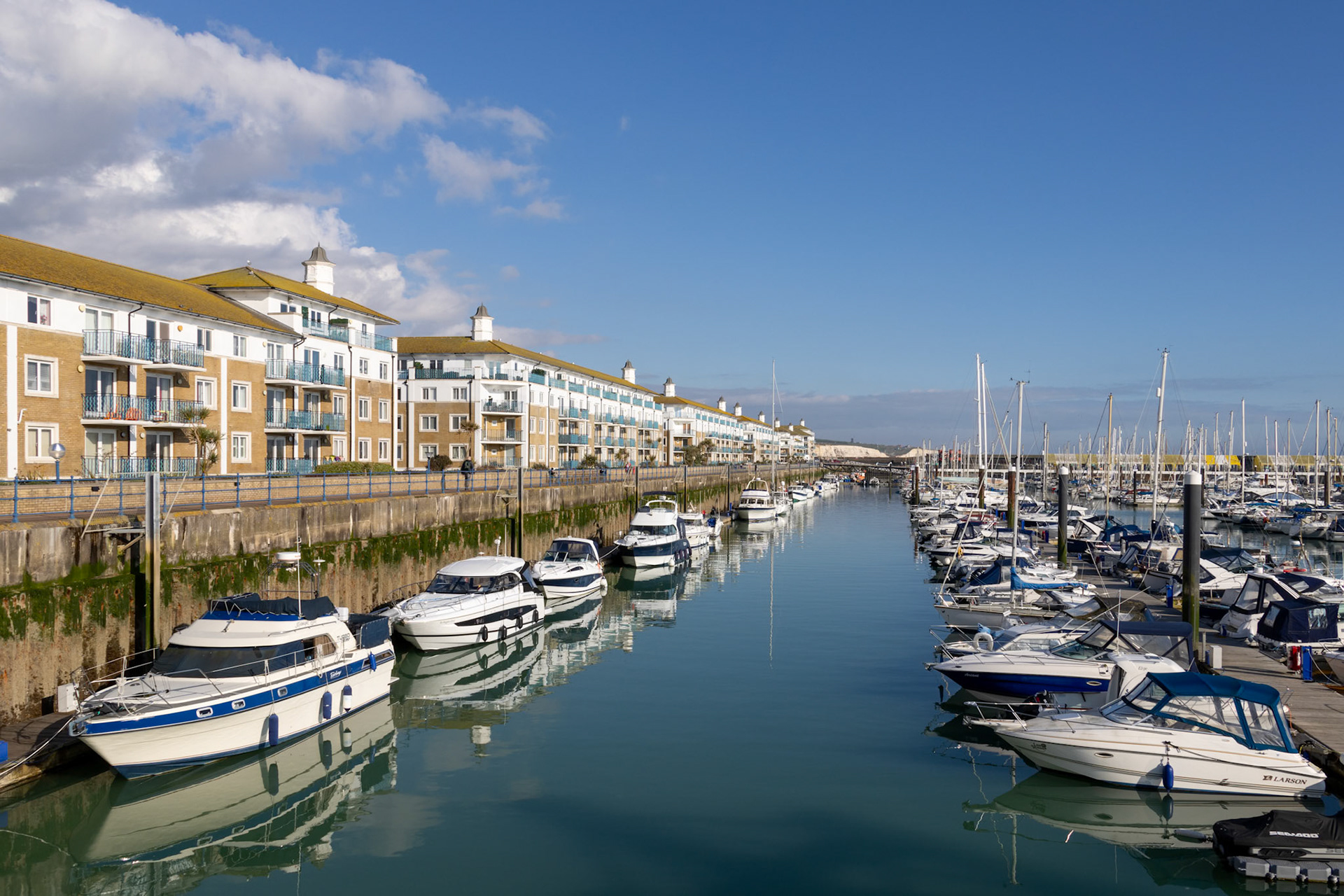 BRIGHTON, EAST SUSSEX, UK. MARCH 06. View of Brighton Marina in Brighton East Sussex on March 6,  2024. Unidentified people