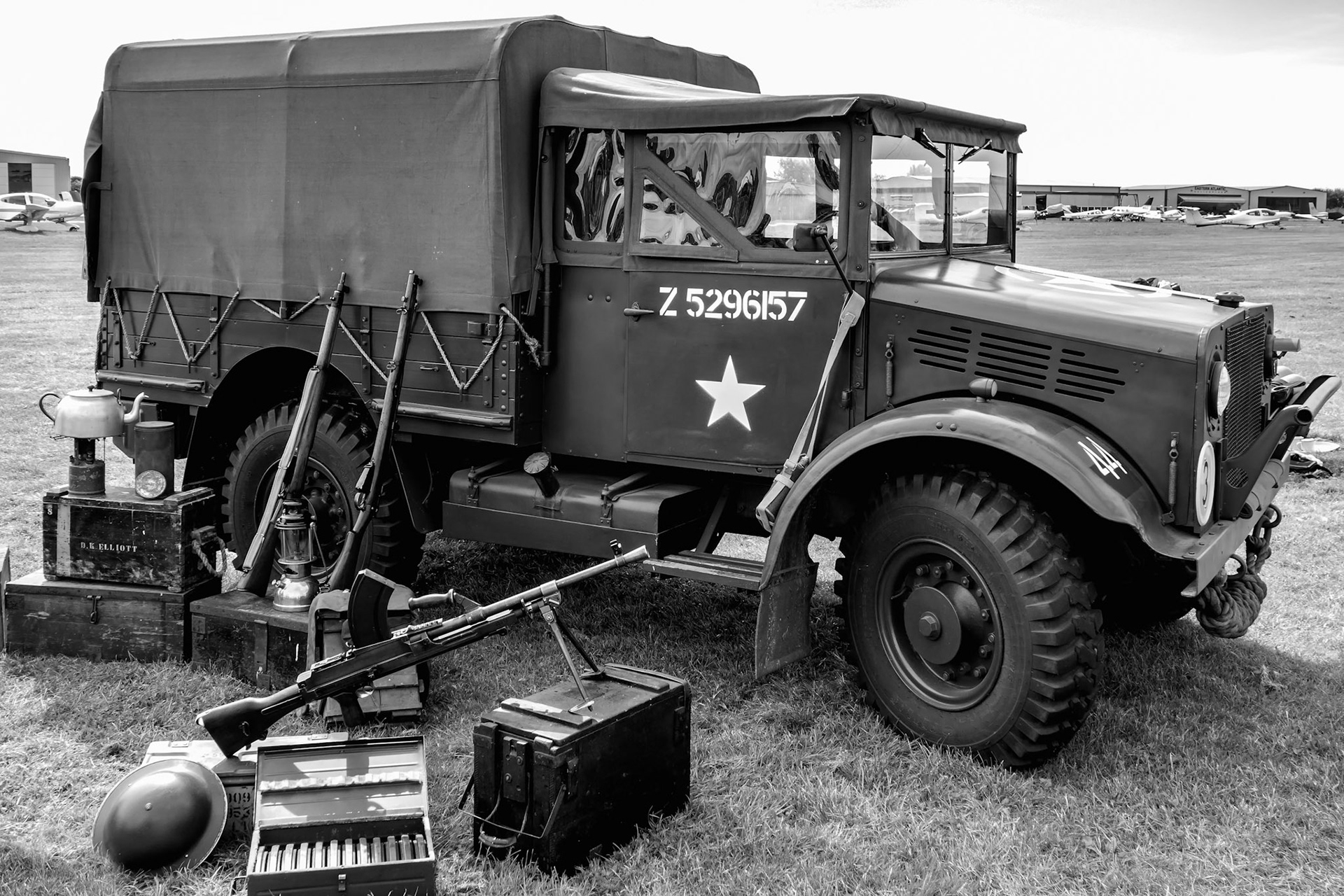 Old US Army Truck Parked at Shoreham Airfield