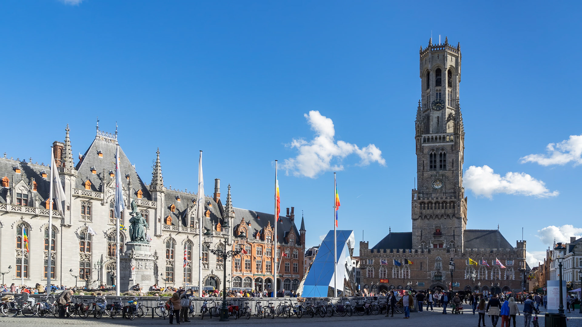 View towards the Belfry in Bruges