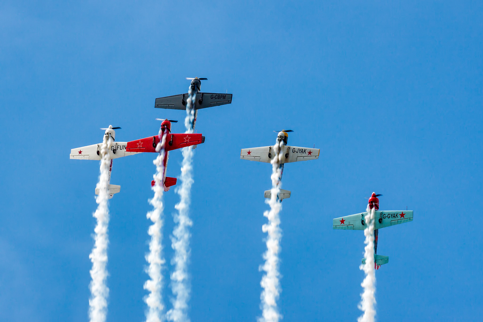 Aerostars Yak 52/50 Aerial Display at Biggin Hill Airshow