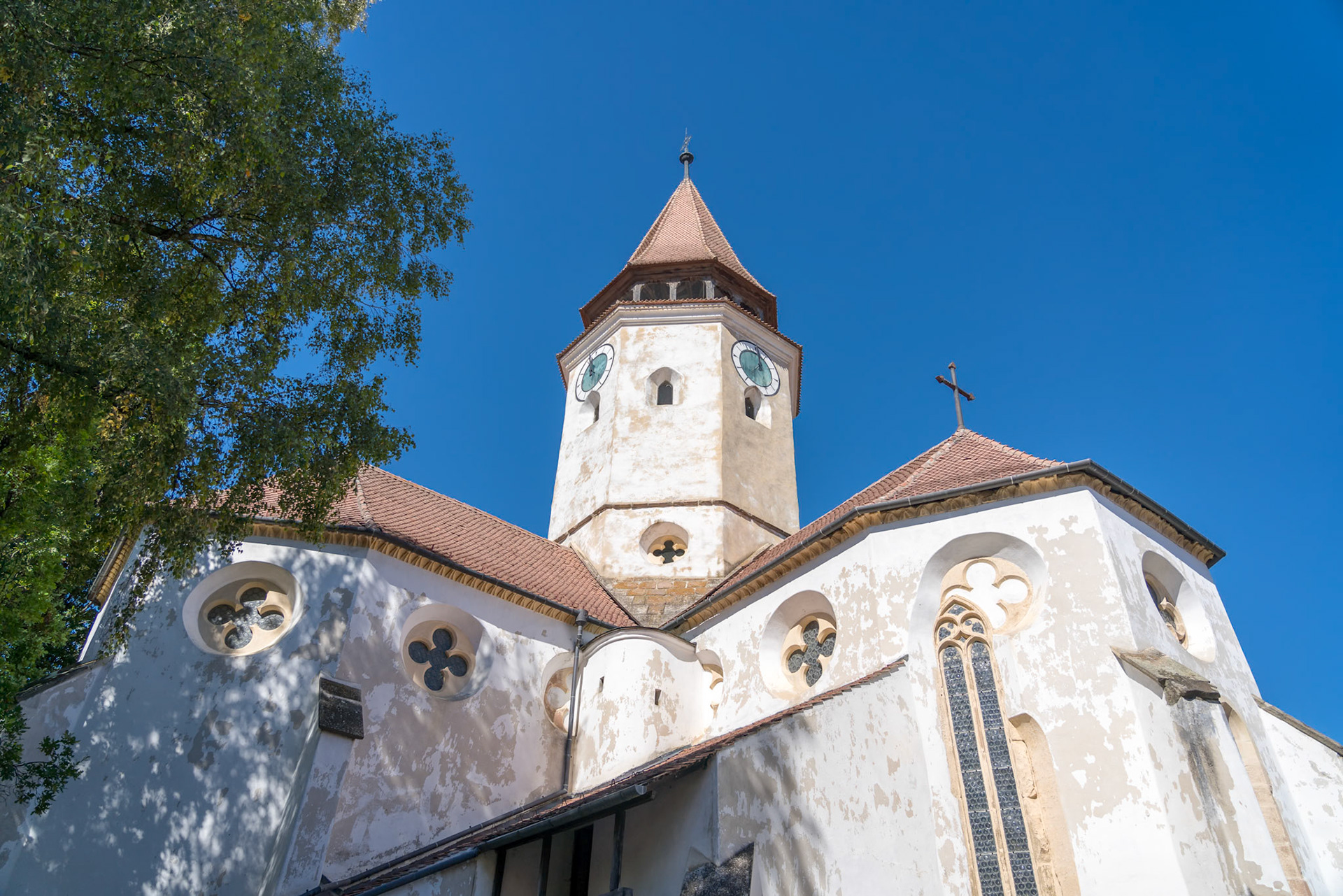 PREJMER, TRANSYLVANIA/ROMANIA - SEPTEMBER 20 : Exterior view Fortified church in Prejmer Transylvania Romania on September 20, 2018
