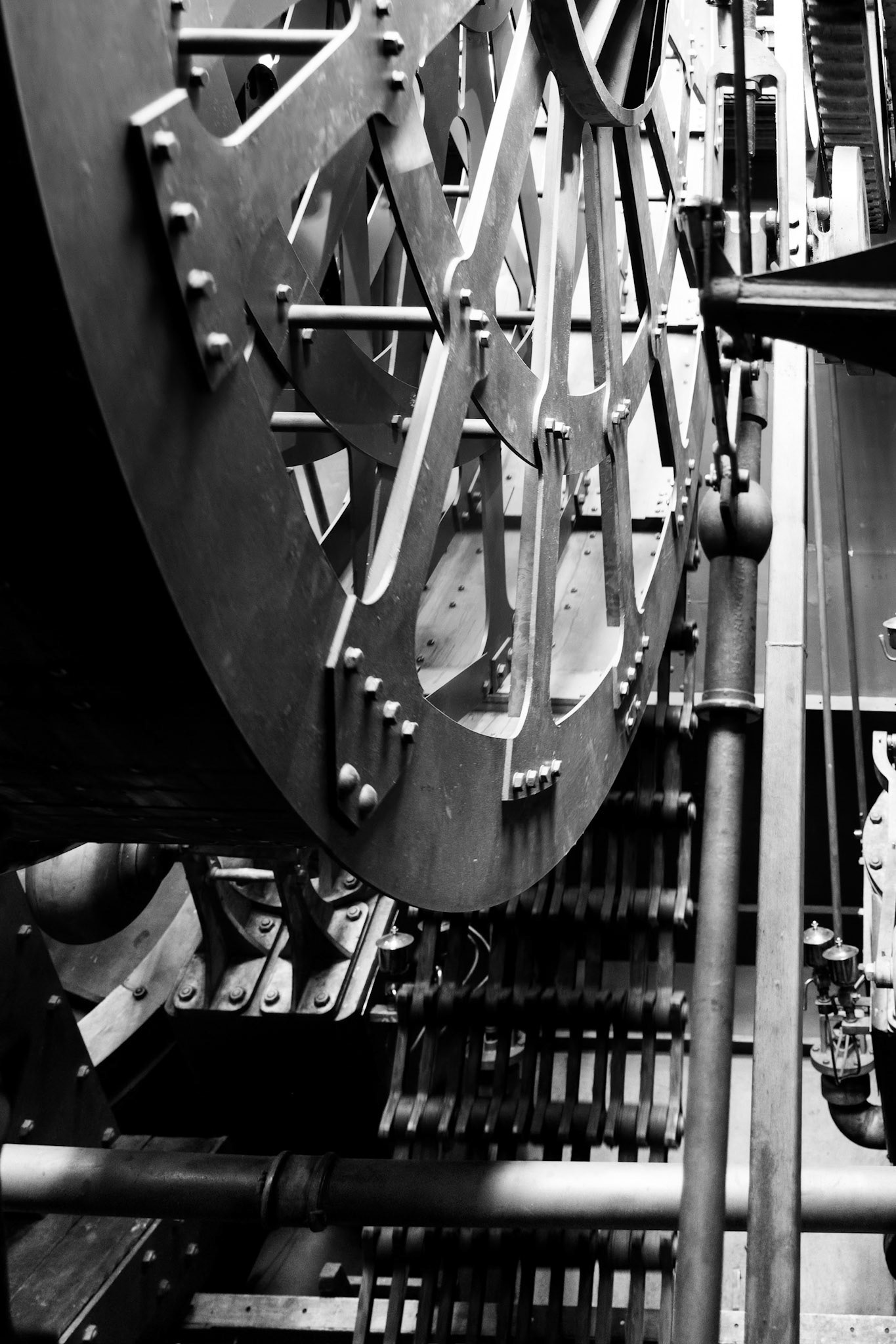 BRISTOL, UK - MAY 14 : View of the engine on the SS Great Britain in dry dock in Bristol on May 14, 2019