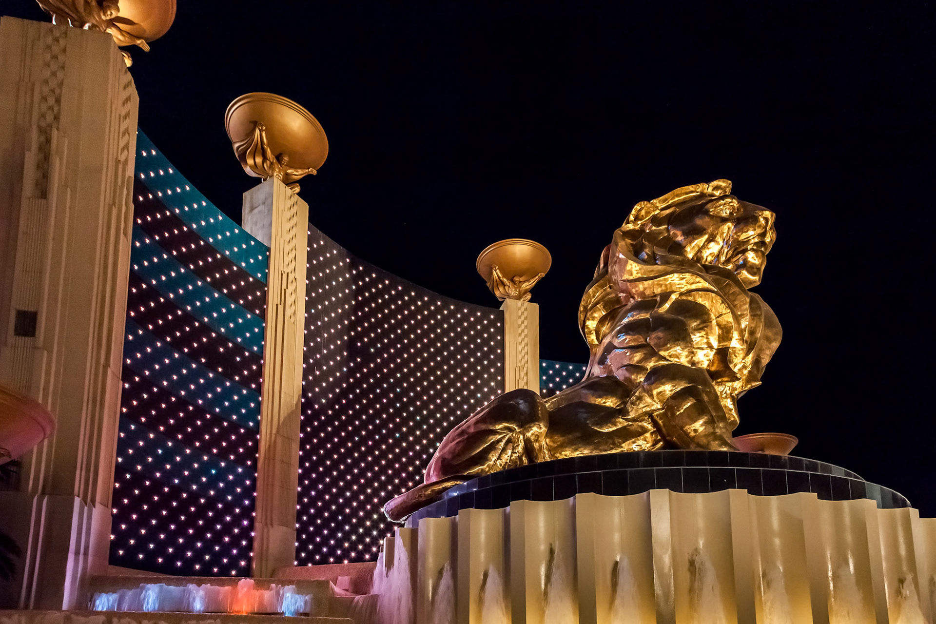 View of the MGM Lion in Las Vegas