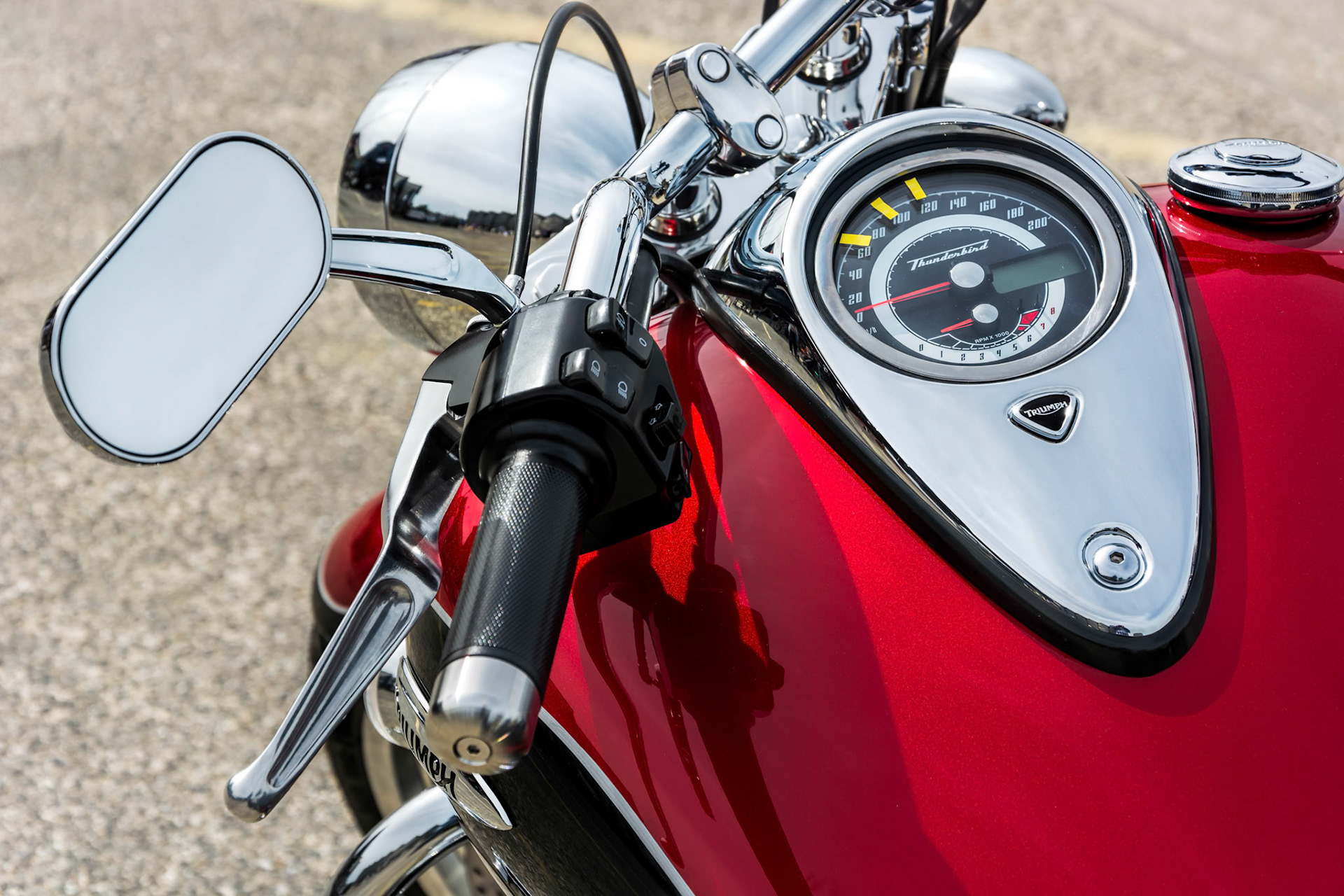 Close-up of a Motorcycle Parked in Whitstable