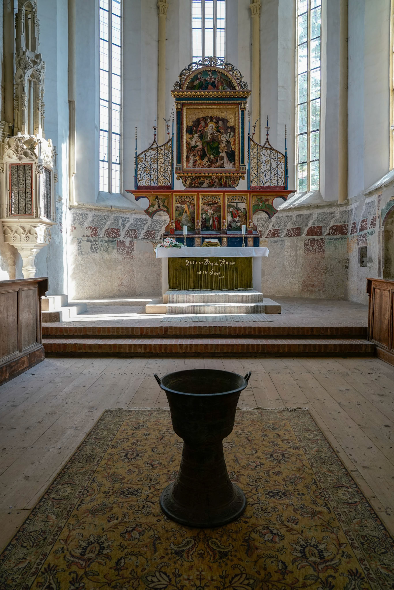 SIGHISOARA, TRANSYLVANIA/ROMANIA - SEPTEMBER 17 : Interior view of the Church on the Hill in Sighisoara Transylvania Romania on September 17, 2018
