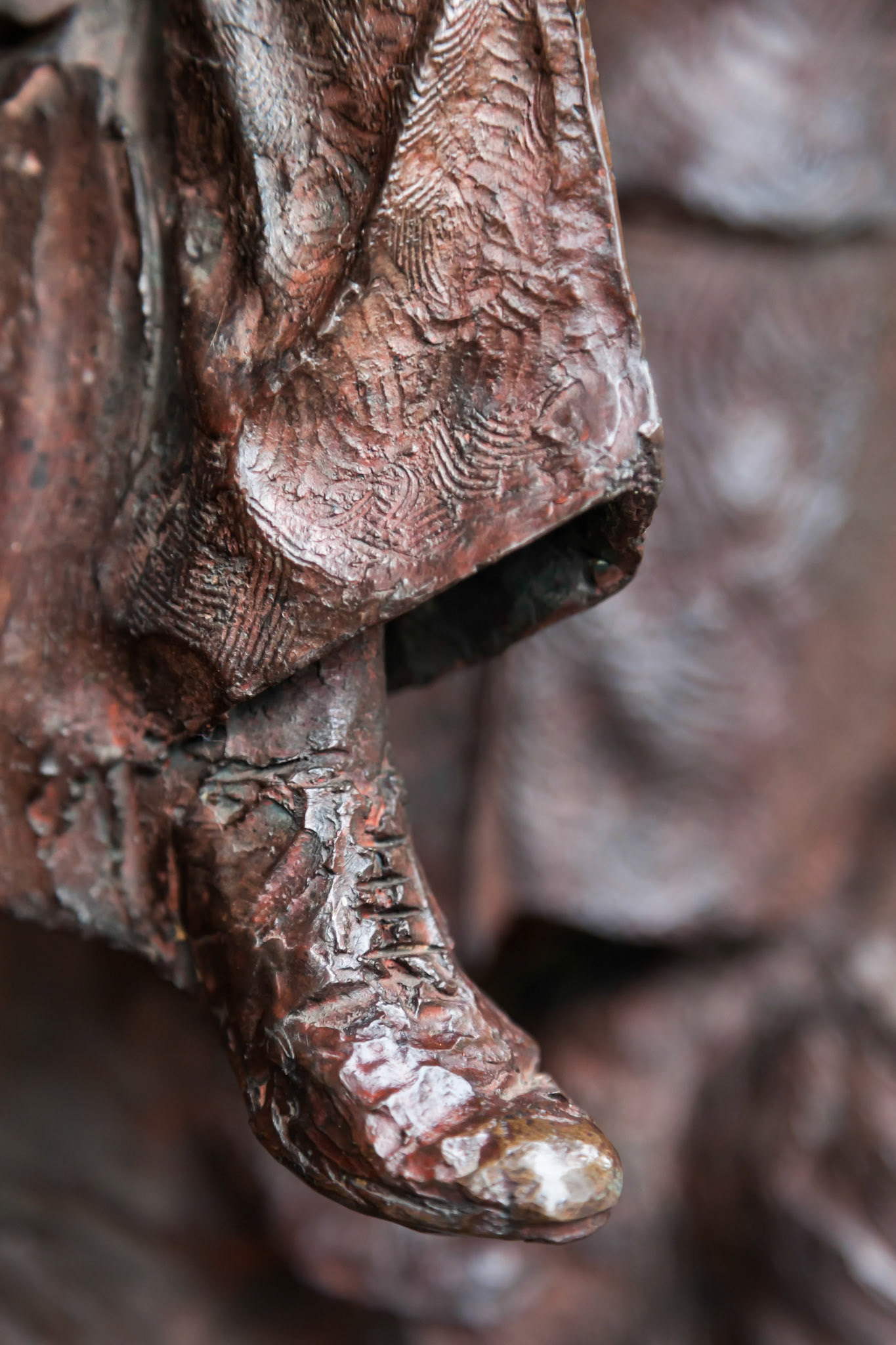 Close-up of Part of the Battle of Britain Monument on the Embankment in London