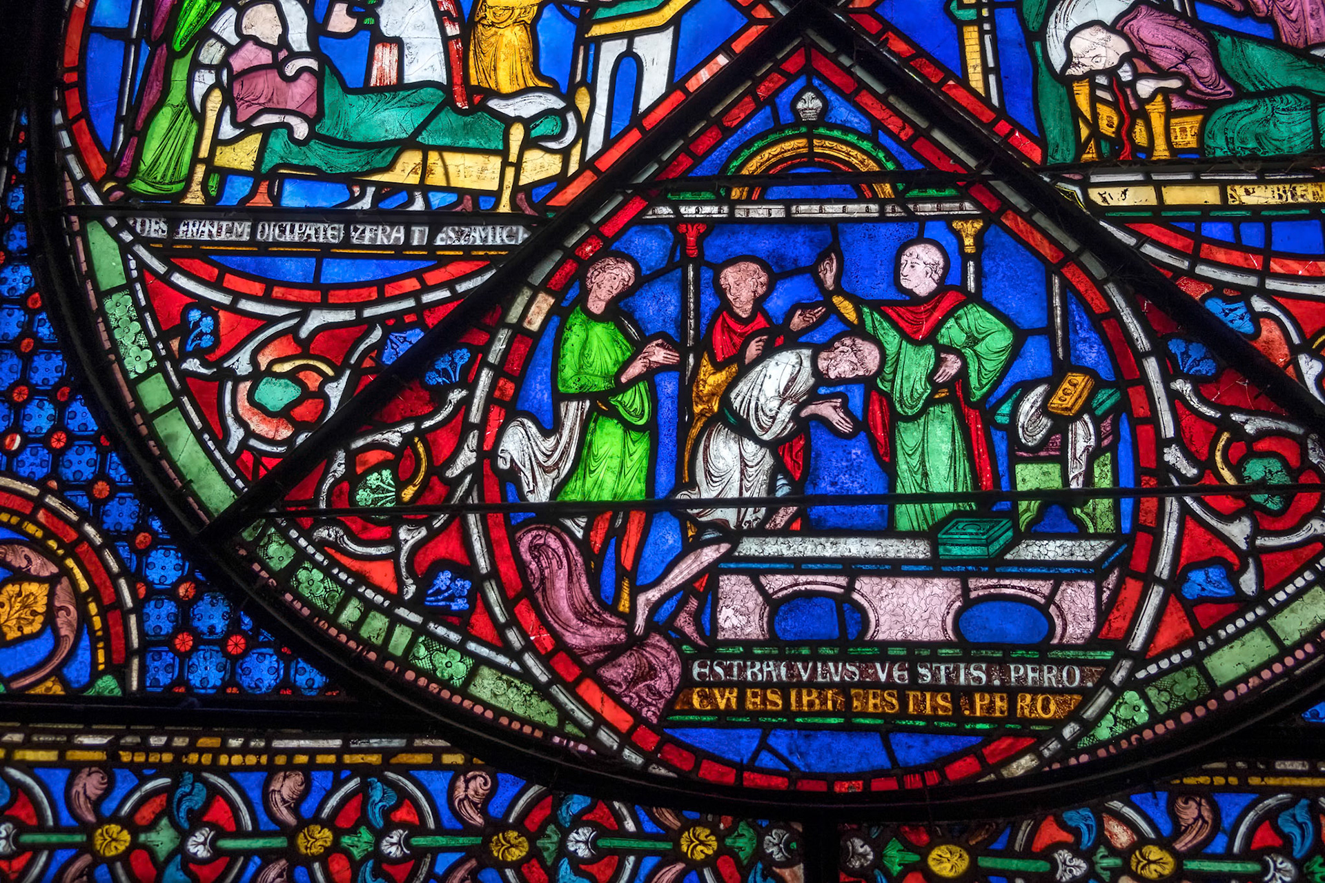 Stained Glass Window in Canterbury Cathedral