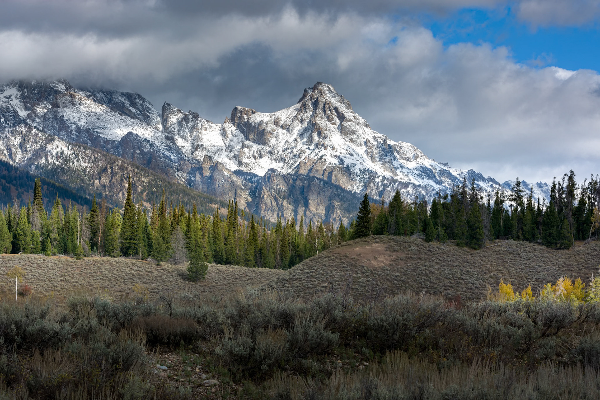 Scenic view of the Grand Teton National Park
