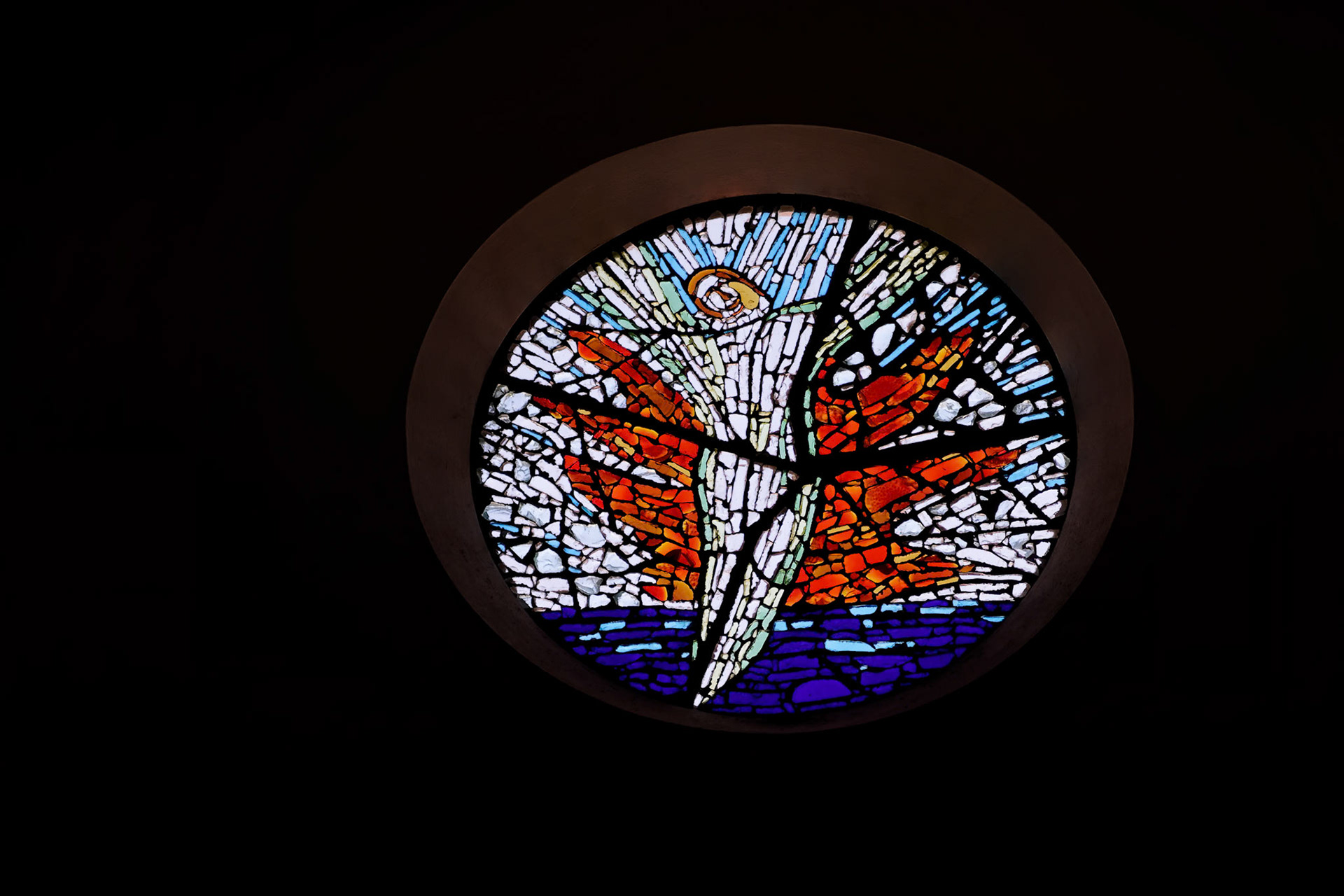 Stained Glass Window Church of St. John the Baptist in Cannigione