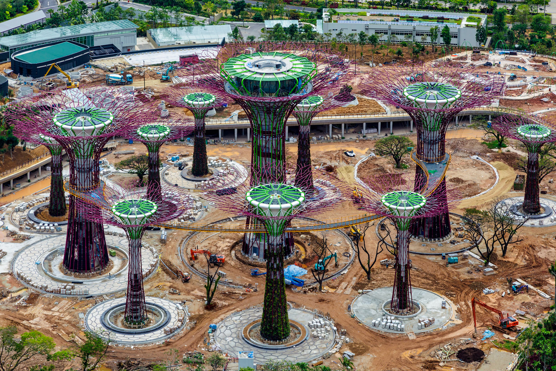 SINGAPORE, ASIA - FEBRUARY 3 : New Botanical Gardens under Construction in Singapore on February 3, 2012