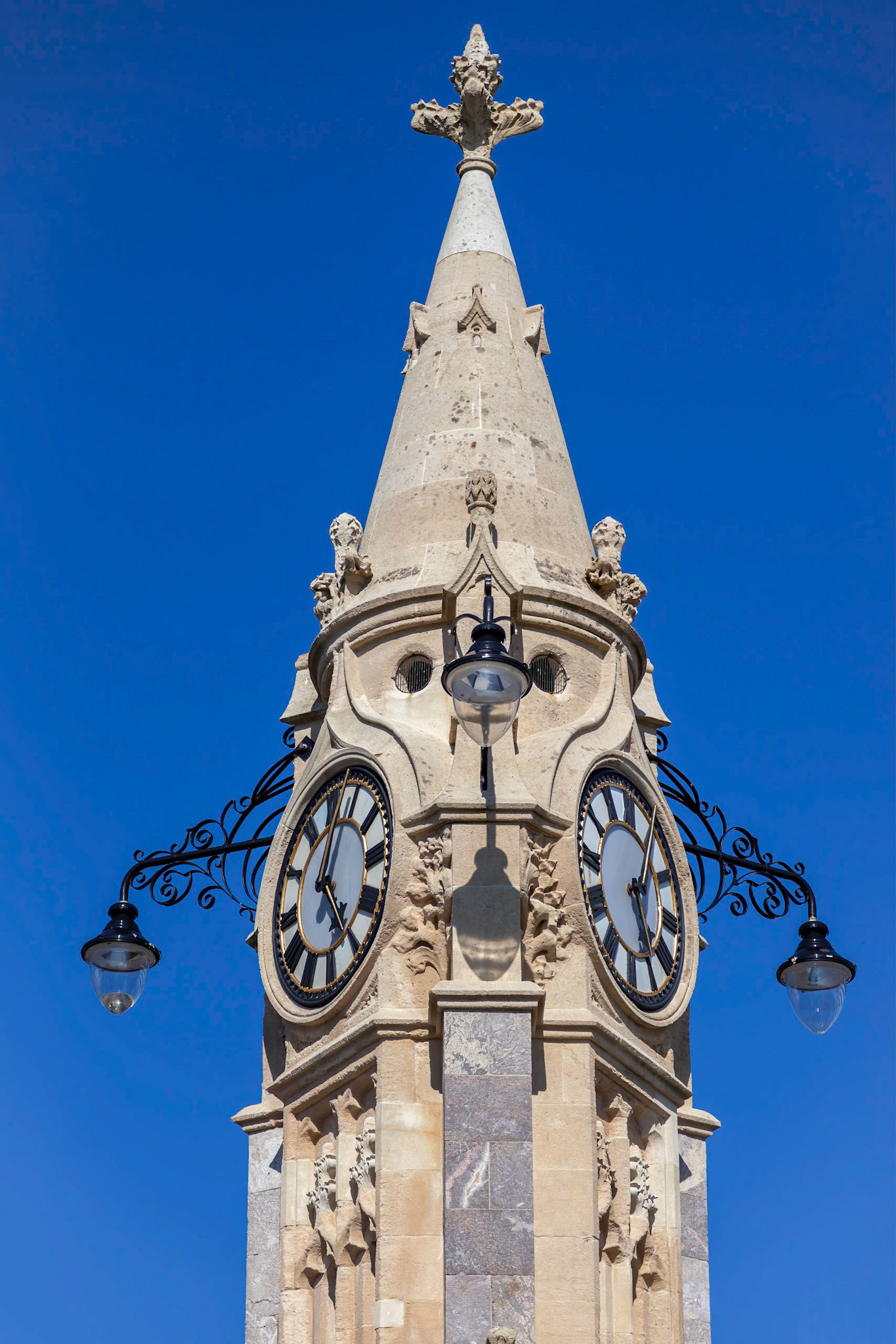 TORQUAY, DEVON, UK - JULY 28 : View of the clock tower in Torquay on July 28, 2012