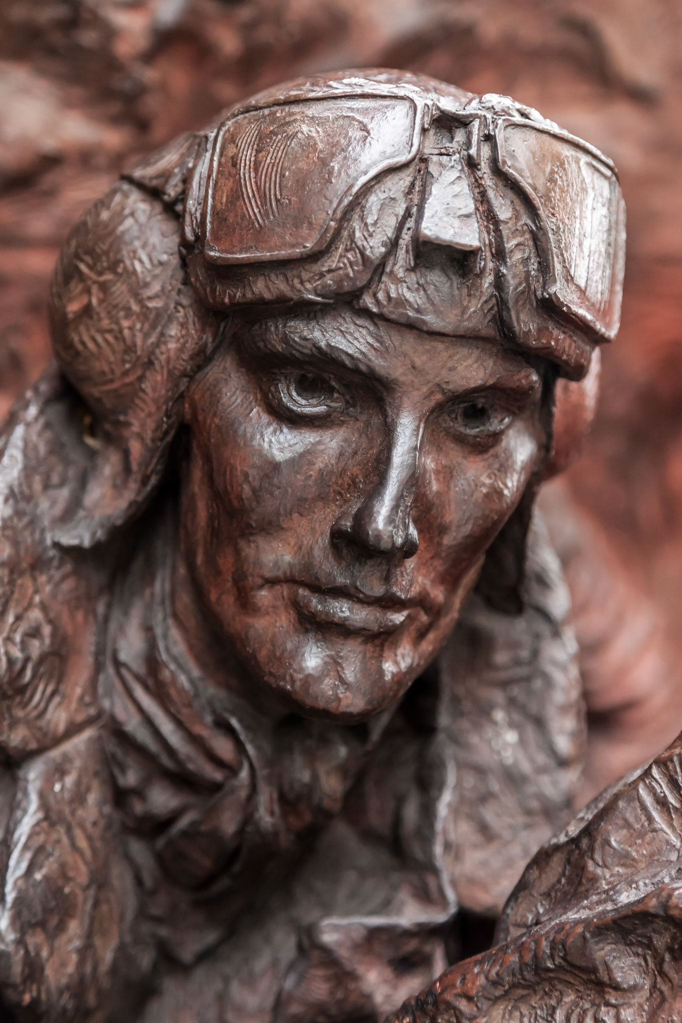 Close-up of Part of the Battle of Britain Monument on the Embankment in London