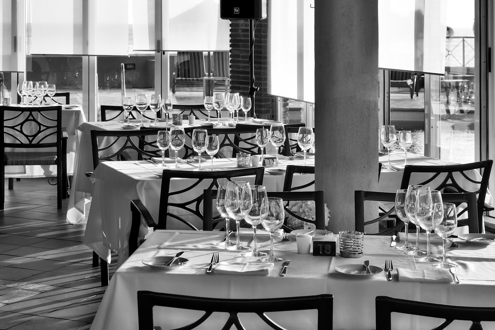 Evening Sunshine Filtering into the Restaurant at Dona Lola