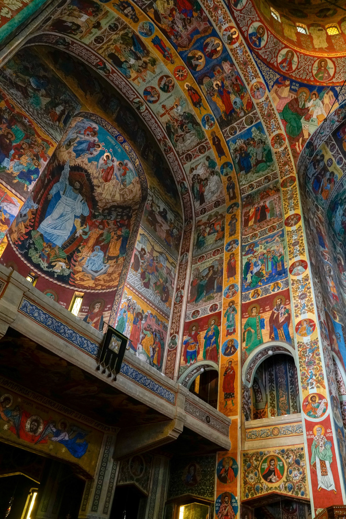 TARGU MURES, TRANSYLVANIA/ROMANIA - SEPTEMBER 17 : Decorative interior view of Ascension Cathedral in Targu Mures Transylvania Romania on September 17, 2018