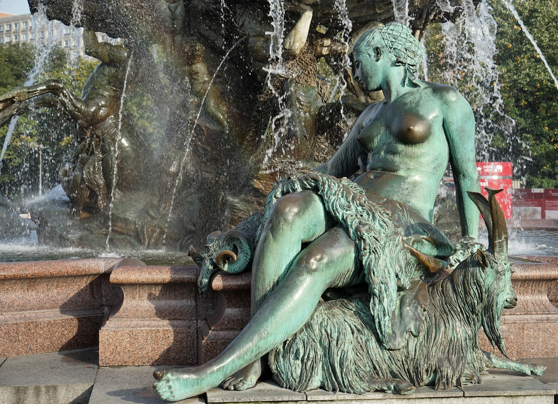 Berlin, Germany, 2014. View of the Neptune Fountain in Berlin