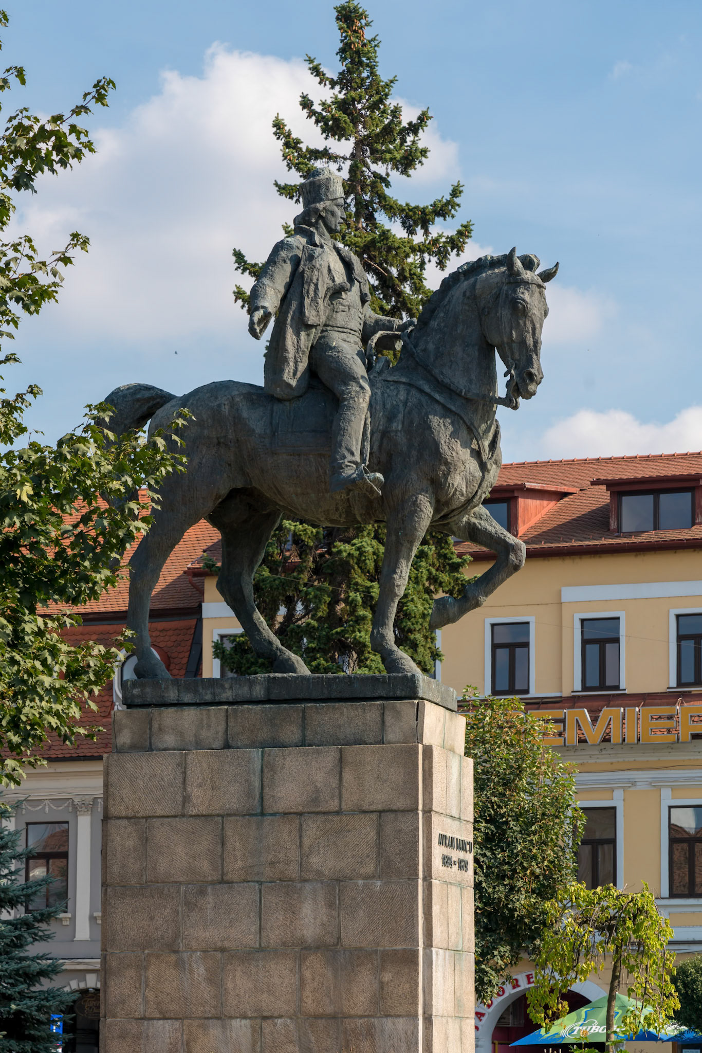 TARGU MURES, TRANSYLVANIA/ROMANIA - SEPTEMBER 17 : The Statue of Avram Iancu in Targu Mures Transylvania Romania on September 17, 2018