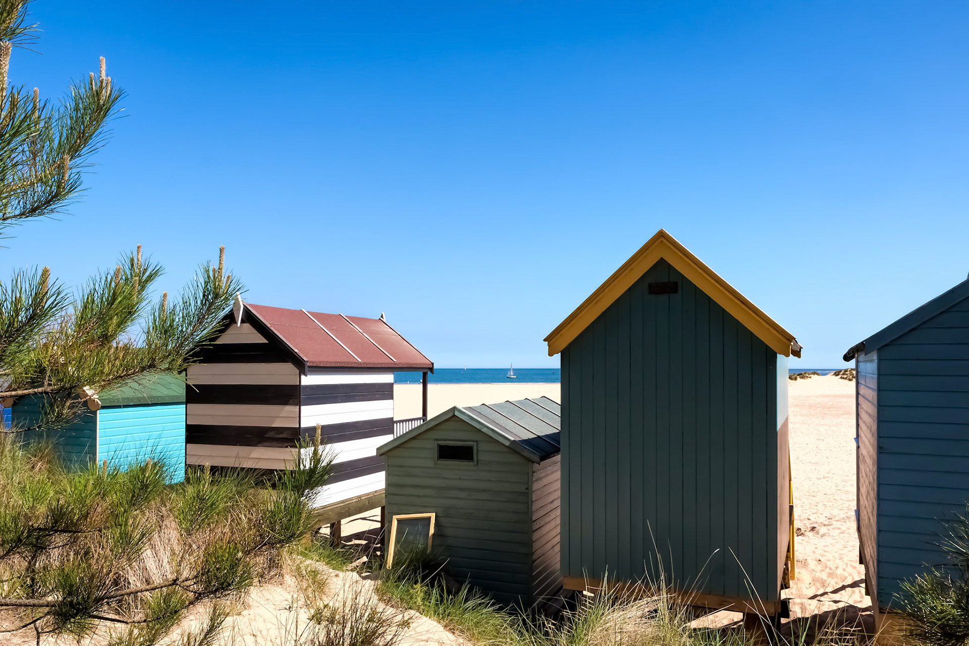 Some Brightly Coloured Beach Huts in Wells Next the Sea