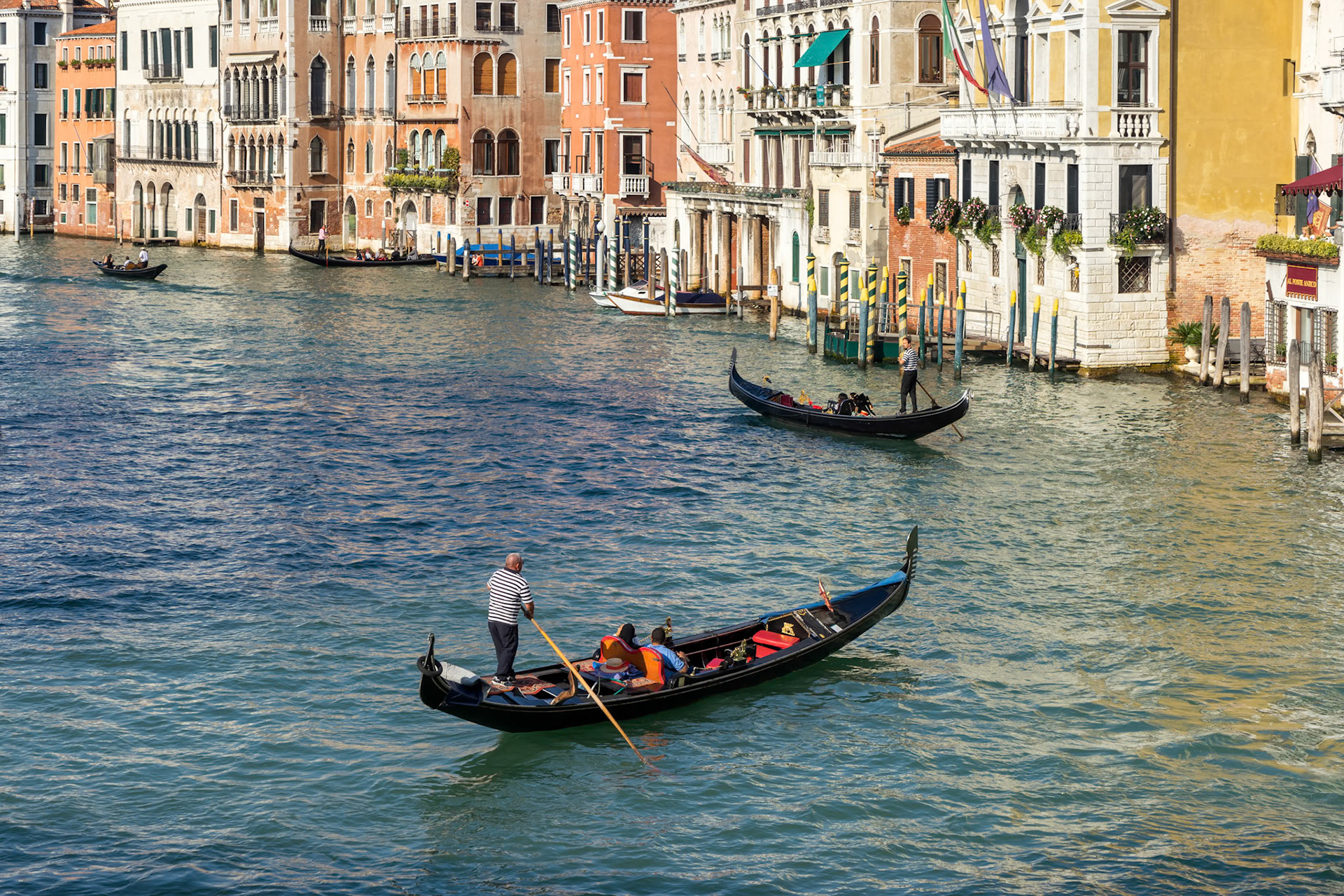 Gondoliers Plying Their Trade on the Grand Canal Venice
