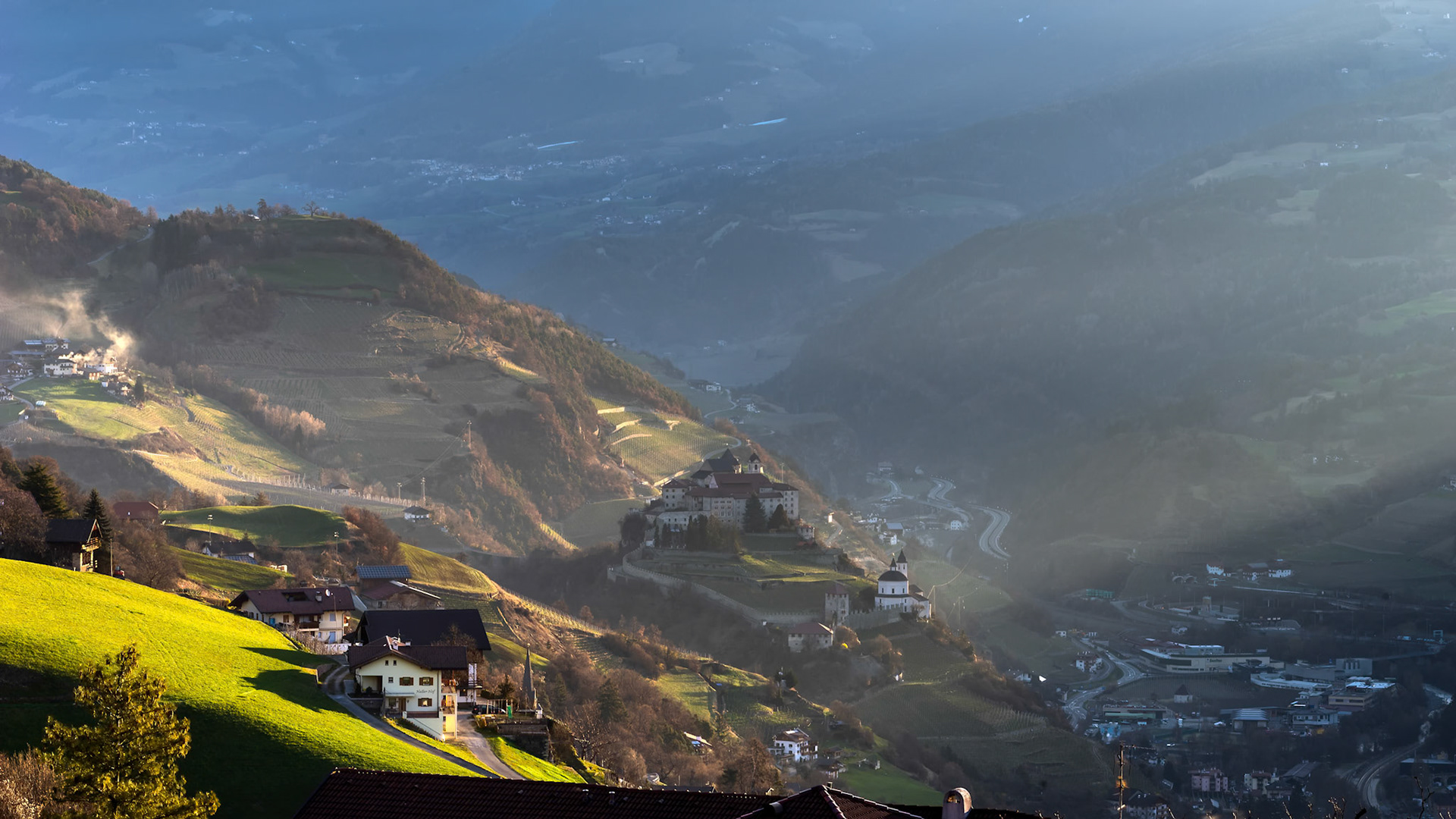 View of Villanders at Dawn