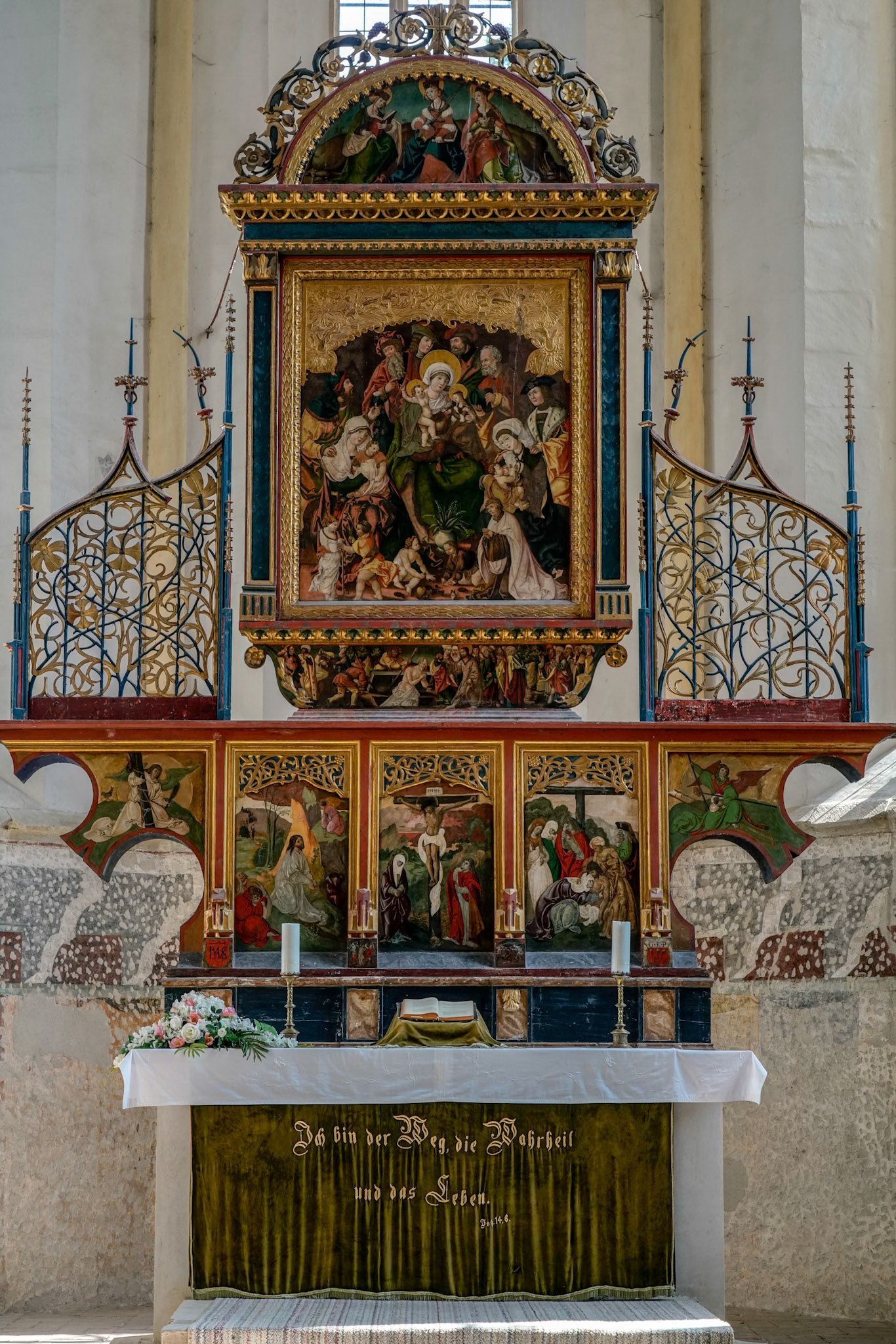 SIGHISOARA, TRANSYLVANIA/ROMANIA - SEPTEMBER 17 : View of the Altar of the Church on the Hill in Sighisoara Transylvania Romania on September 17, 2018