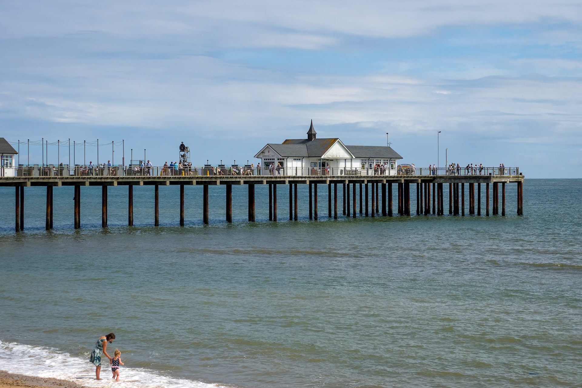 People Enjoying a Sunny Day Out at Southwold