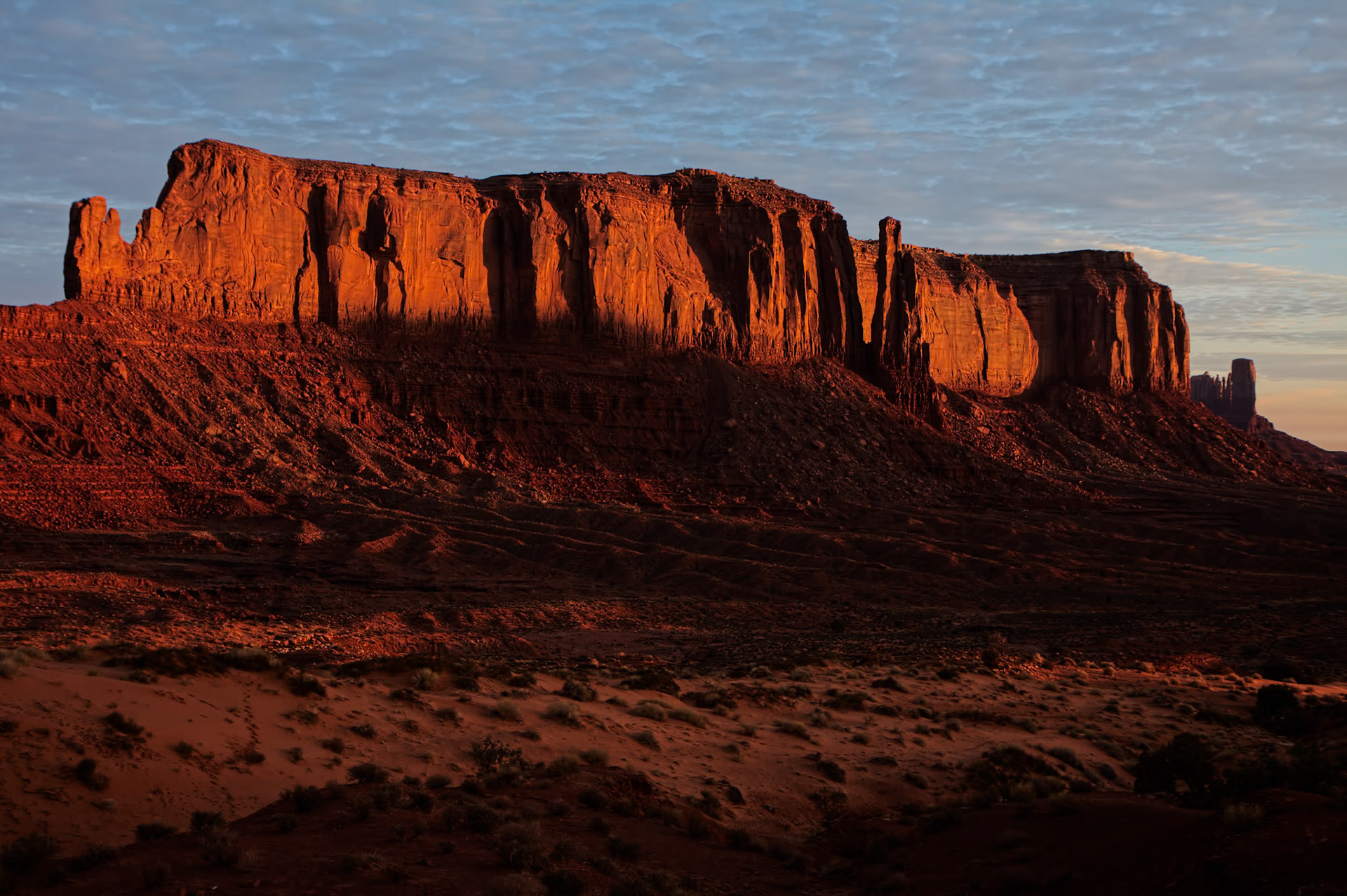 First Rays of the Sun Strike Elephant Rock
