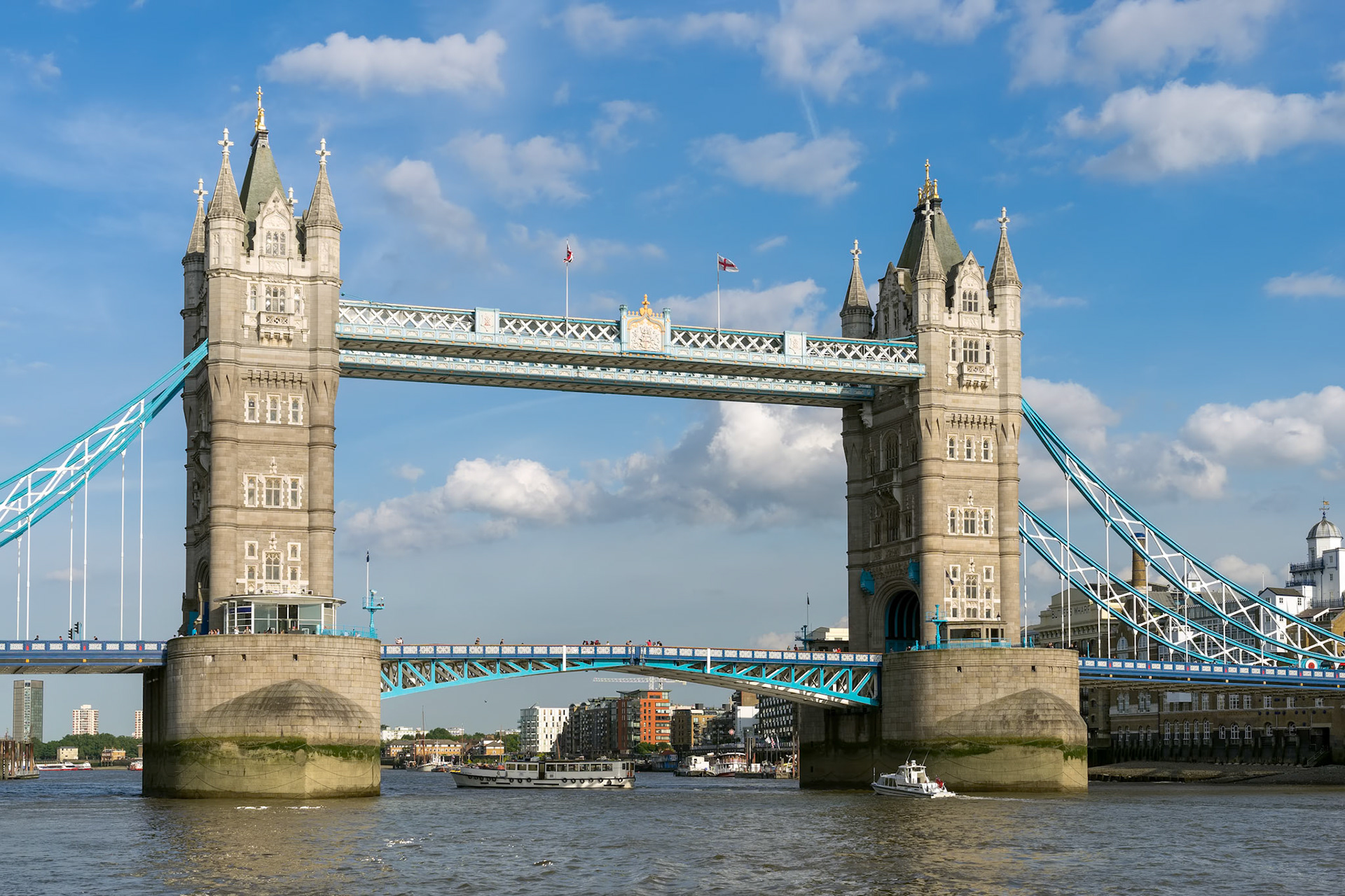 View of Tower Bridge from the River Thames