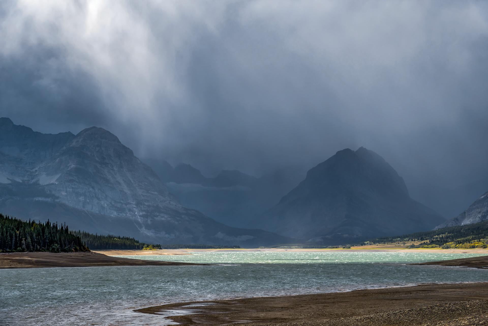 Storm Clouds Gathering over Lake Sherburne
