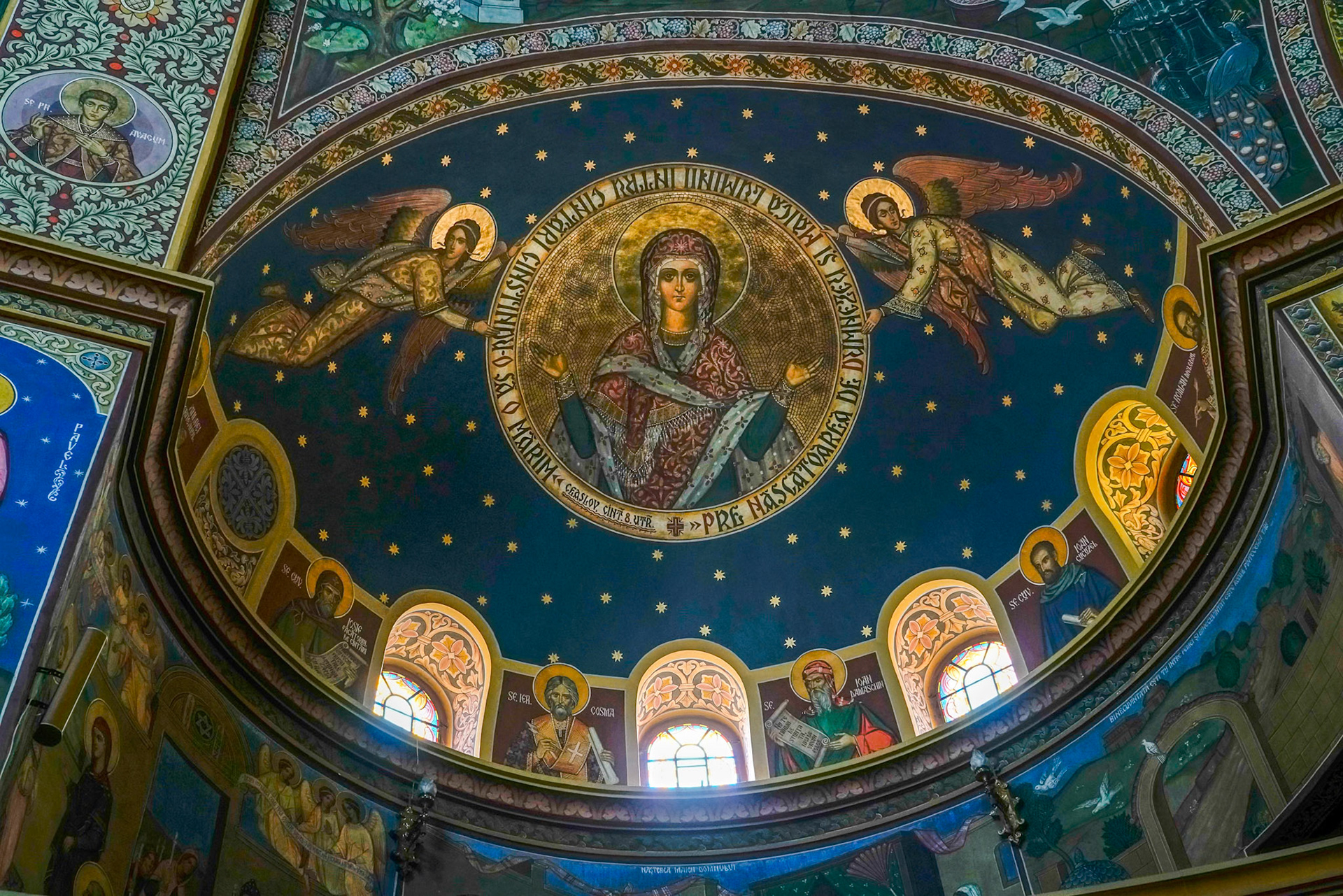 SIBIU, TRANSYLVANIA/ROMANIA - SEPTEMBER 16 : Interior view of the Holy Trinity Cathedral in Sibiu Transylvania Romania on September 16, 2018