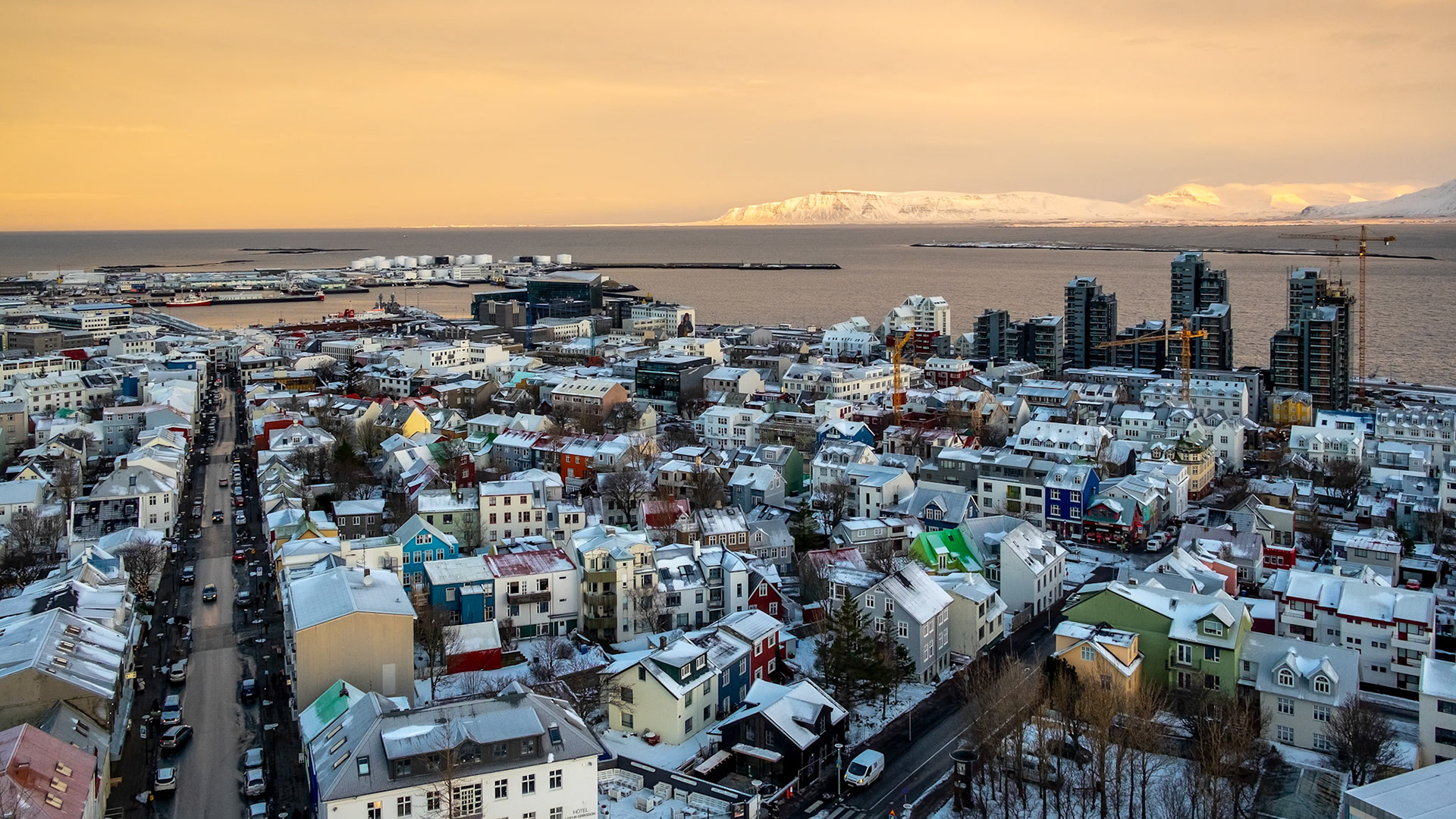 View from the Hallgrimskirkja Church in Reykjavik