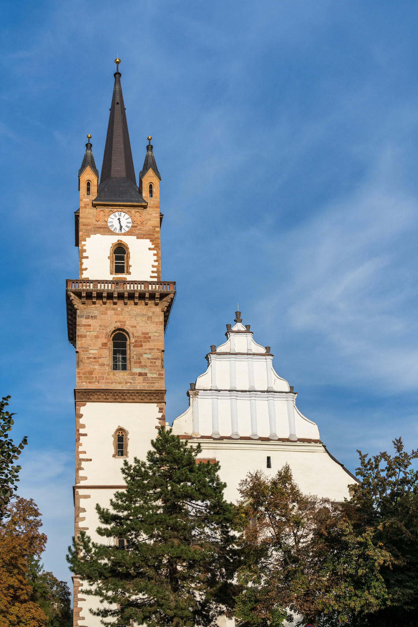 BISTRITA, TRANSYLVANIA/ROMANIA - SEPTEMBER 17 : View of the Lutheran Church in Bistrita Transylvania Romania on September 17, 2018