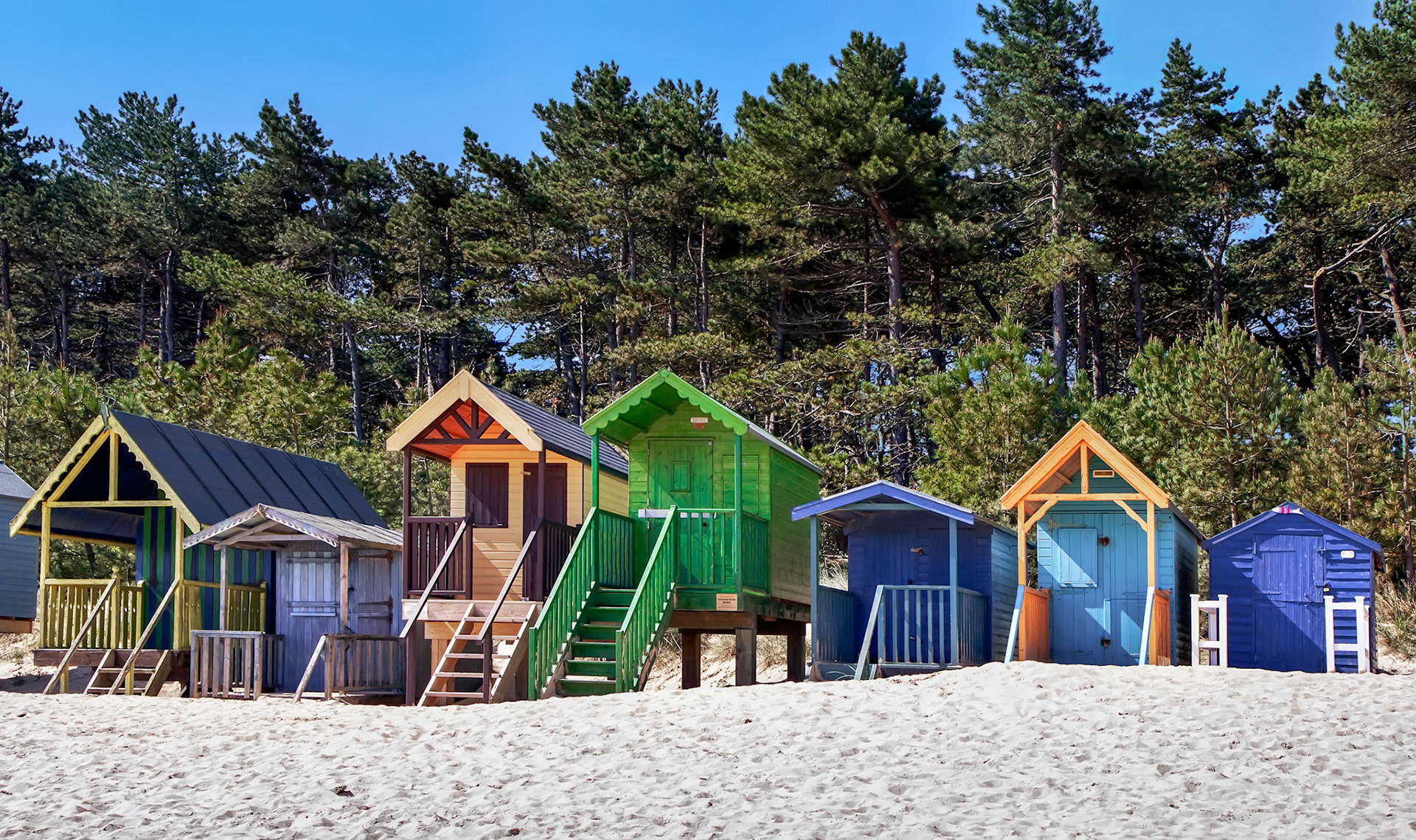 Some Brightly Coloured Beach Huts in Wells Next the Sea