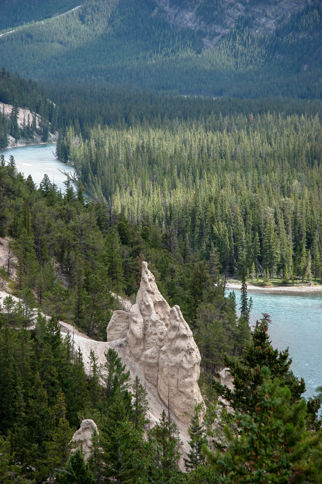 Bow River and the Hoodoos near Banff